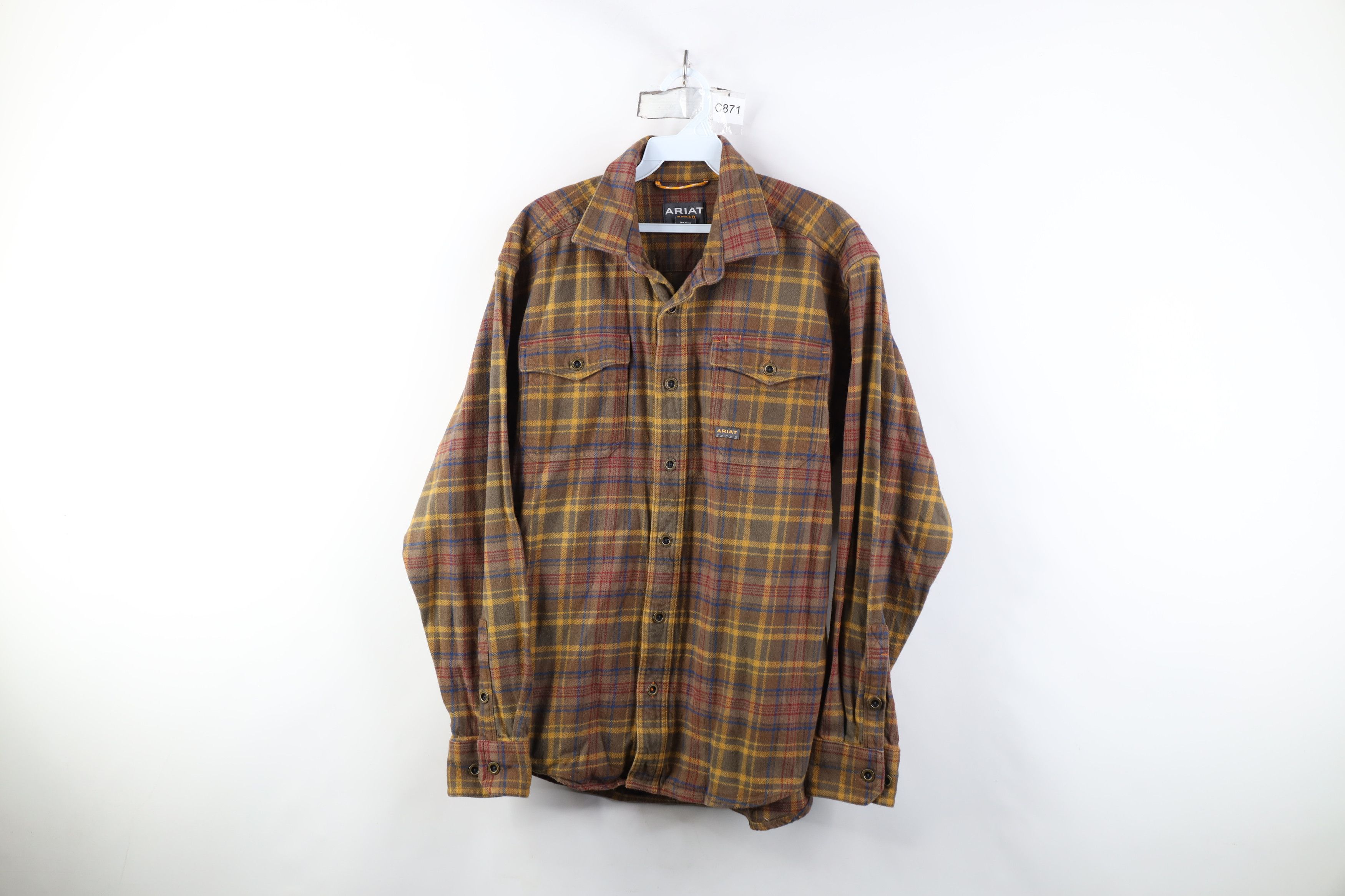 Ariat Ariat Rebar Heavyweight Flannel Collared Button Shirt Plaid Size US S / EU 44-46 / 1 - 1 Thumbnail