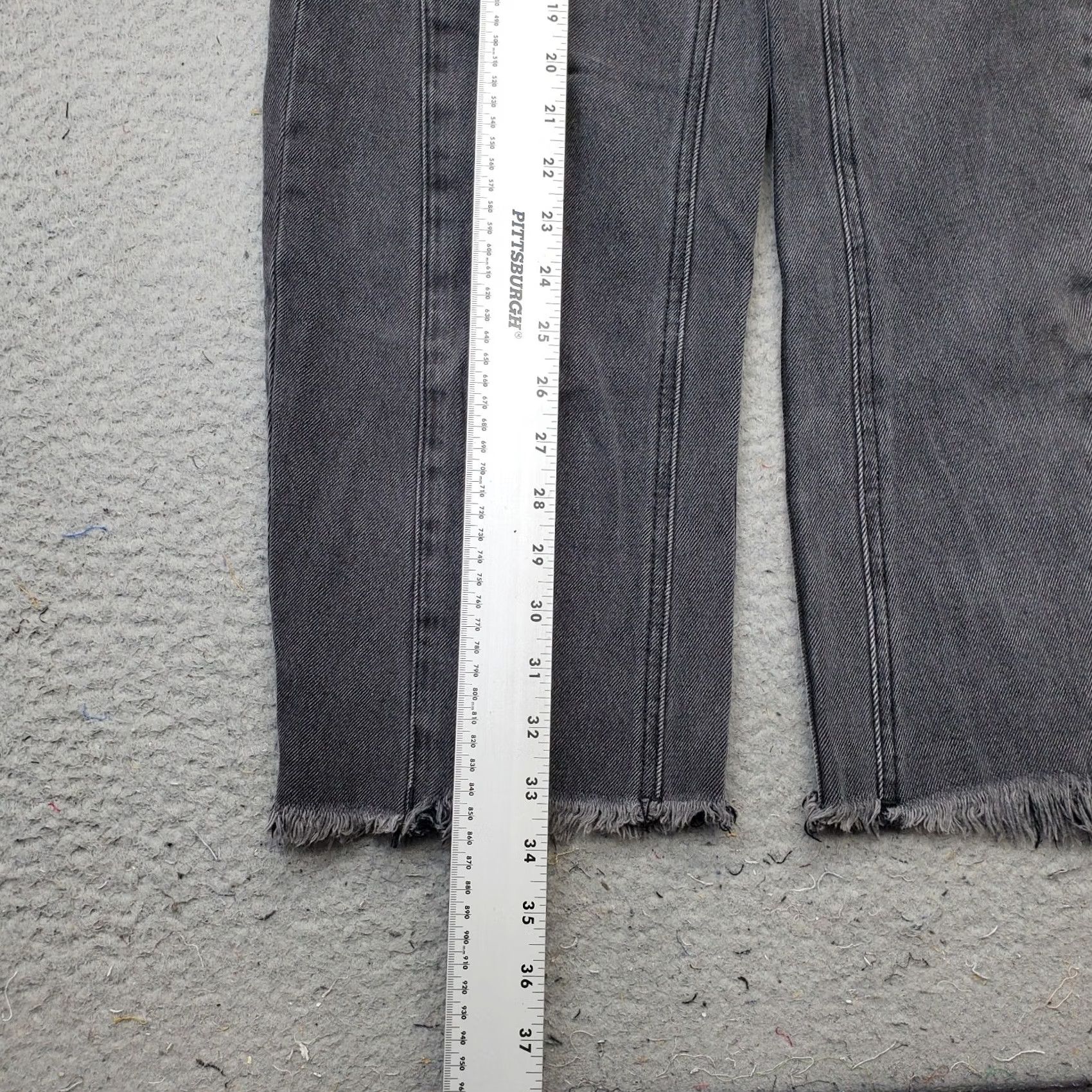 Levi's Levi's We The Free Baggy Jeans Women Size 24 Black Denim High Rise Elastic Waistband 5-Pocket Straight Inseam 23" Size 42" / US 20 - 3 Thumbnail