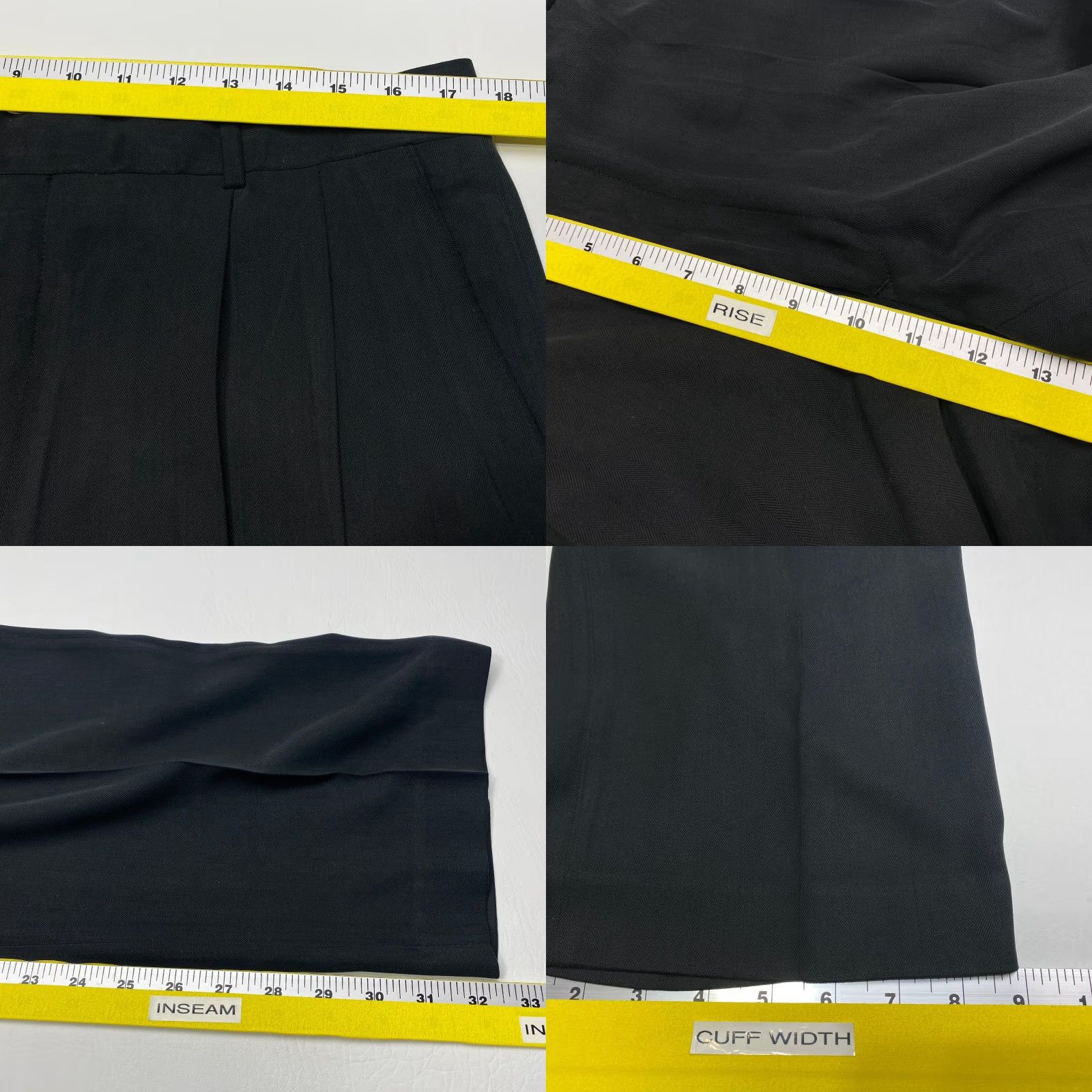 Vintage Allen Solly Mens 36x32 Black Dress Pants Linen Pleated Trousers 7829 Size US 36 / EU 52 - 8 Thumbnail