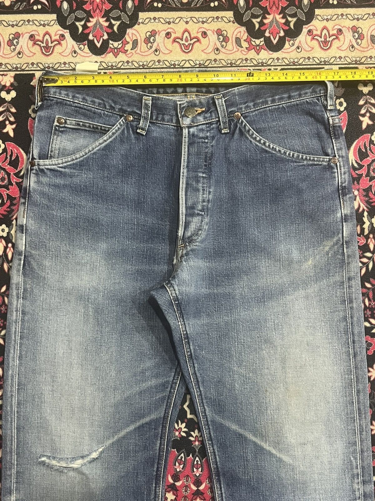 Vintage Vintage Lee Rider Union Made Sanforized Half Selvedge Jeans Size US 34 / EU 50 - 16 Thumbnail