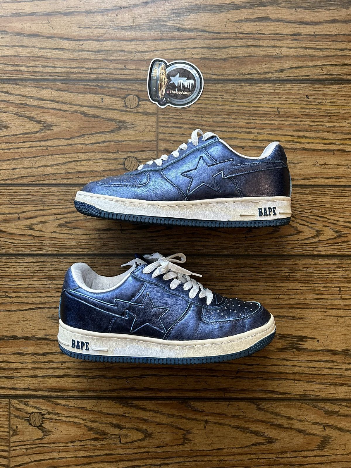 Bape Bape OG Navy Glitter Bapestas 8 Size US 8 / EU 41 - 1 Thumbnail