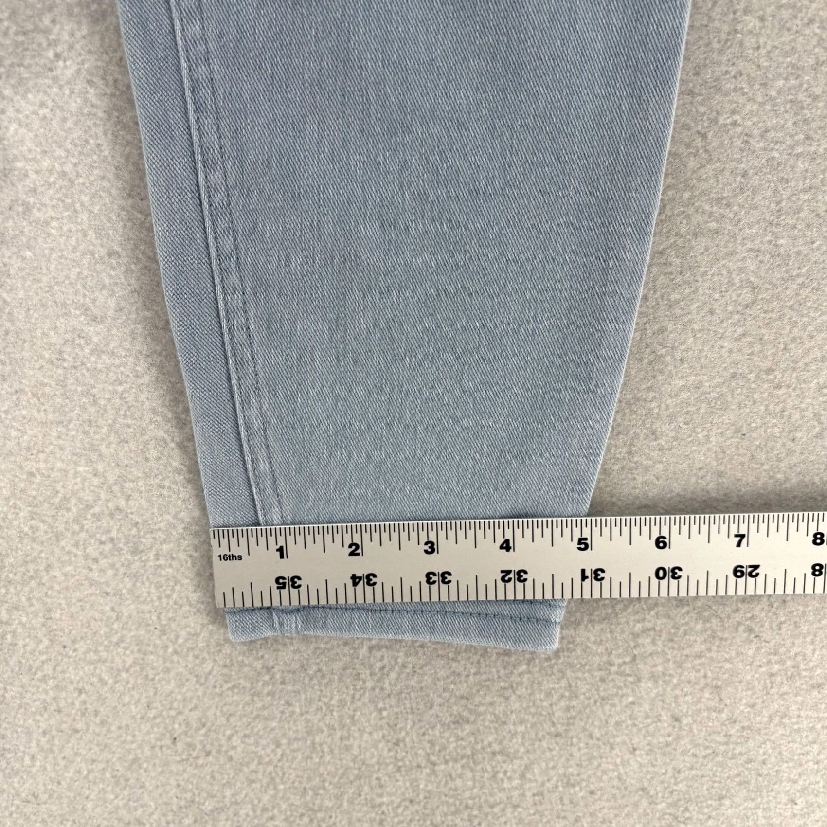 Vintage Halara Jeans Jegging Womens M Blue Light Wash High Rise Stretch Denim Pants Pockets 25in Inseam Slim Cotton Polyester Spandex 28in Waist Womens Jeans Size 32" / US 10 / IT 46 - 7 Thumbnail