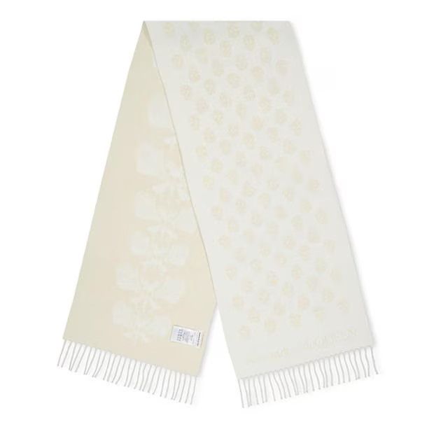Alexander McQueen o1g2r1mq0824 Size: OS / Reversible Orchid Scarf Blush Ivory Size ONE SIZE - 1 Thumbnail
