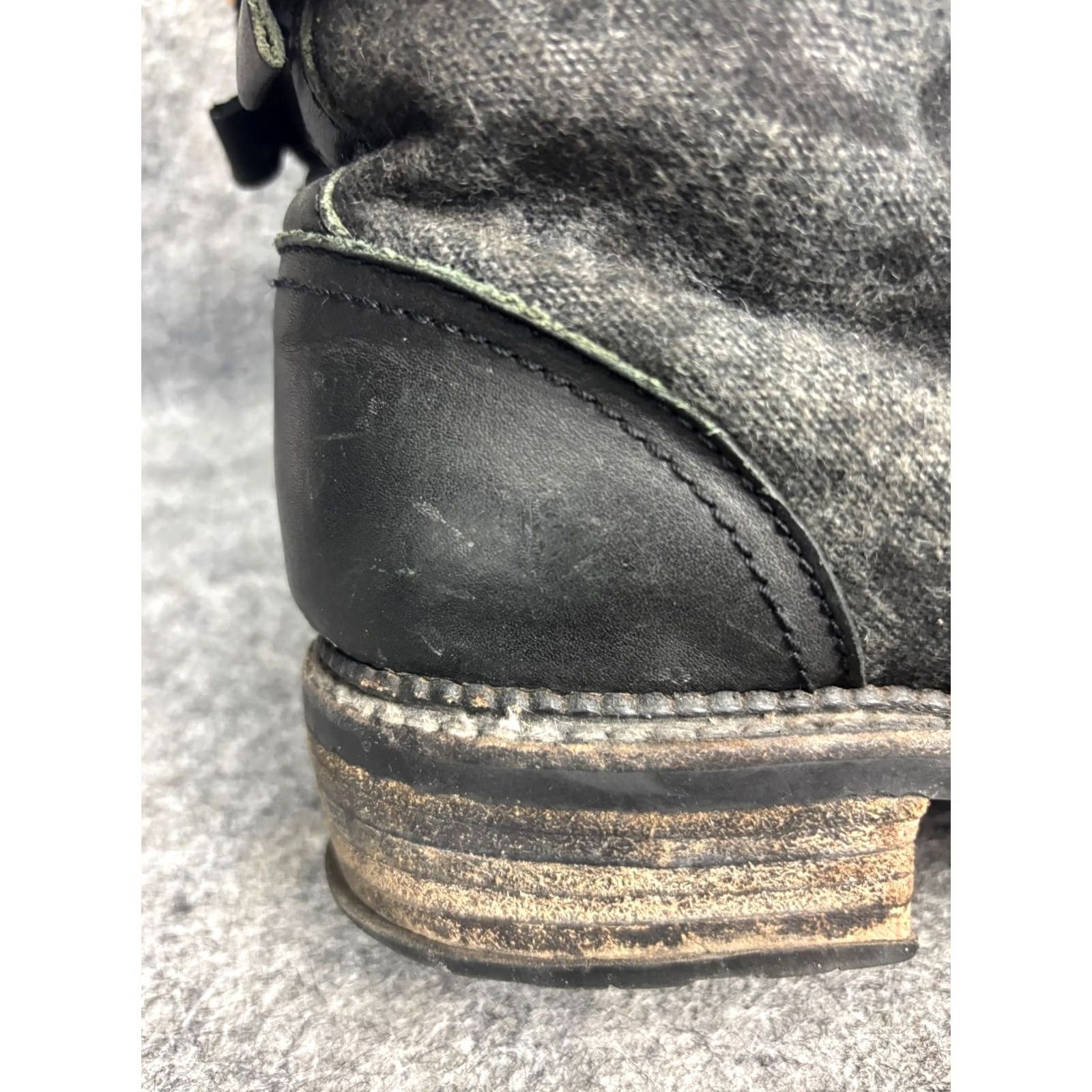 Frye Frye Samantha Shearling Hiking Boots Women's 10 Leather Black Lace Up FLAW Shoes Heel Repair 80s 90s Retro Army Biker Celtic? Size US 10 / IT 40 - 5 Thumbnail