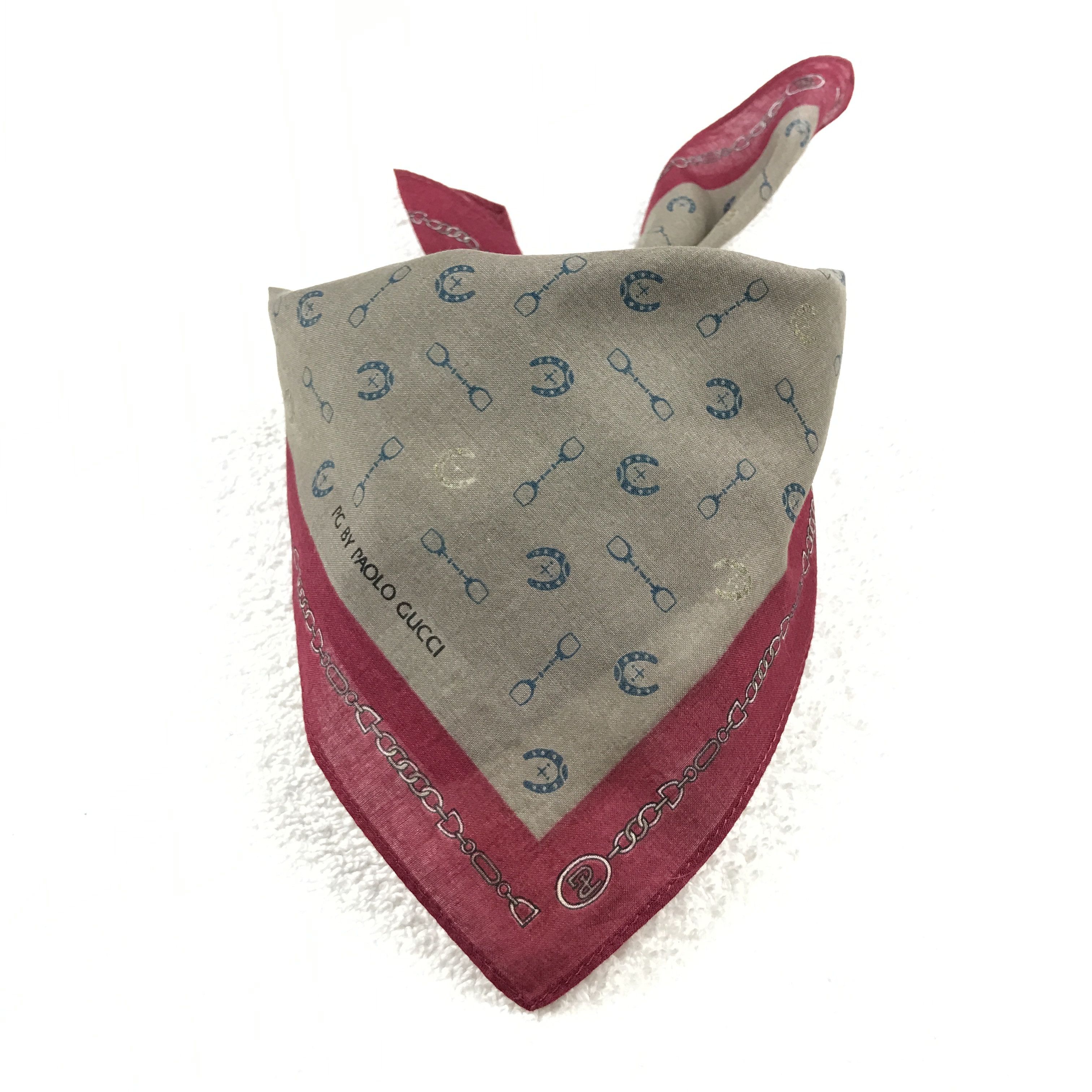Paolo Gucci × Vintage Vintage Paolo Gucci Bandana Neckerchief Handkerchief Size ONE SIZE - 4 Thumbnail