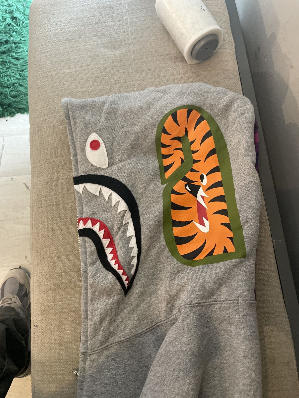 Bape Bape Two Tone Zip Hoodie Grey/Purple M Size US M / EU 48-50 / 2 - 3 Thumbnail