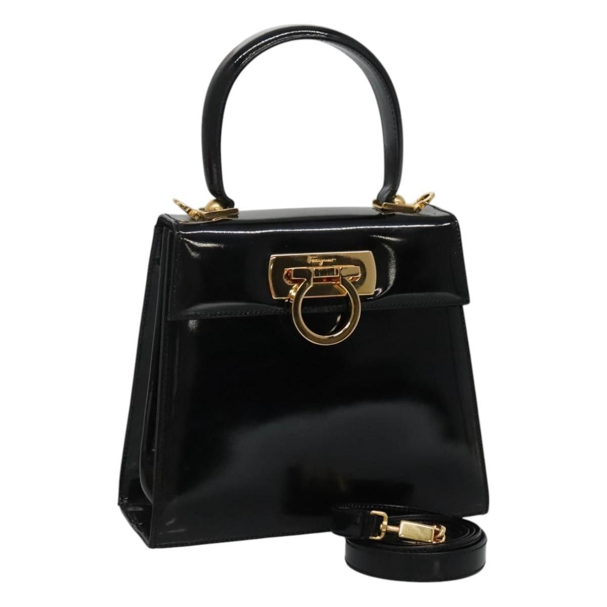 Salvatore Ferragamo Gancini Black Ceramic Handbag (Pre-Owned) Size ONE SIZE - 1 Thumbnail
