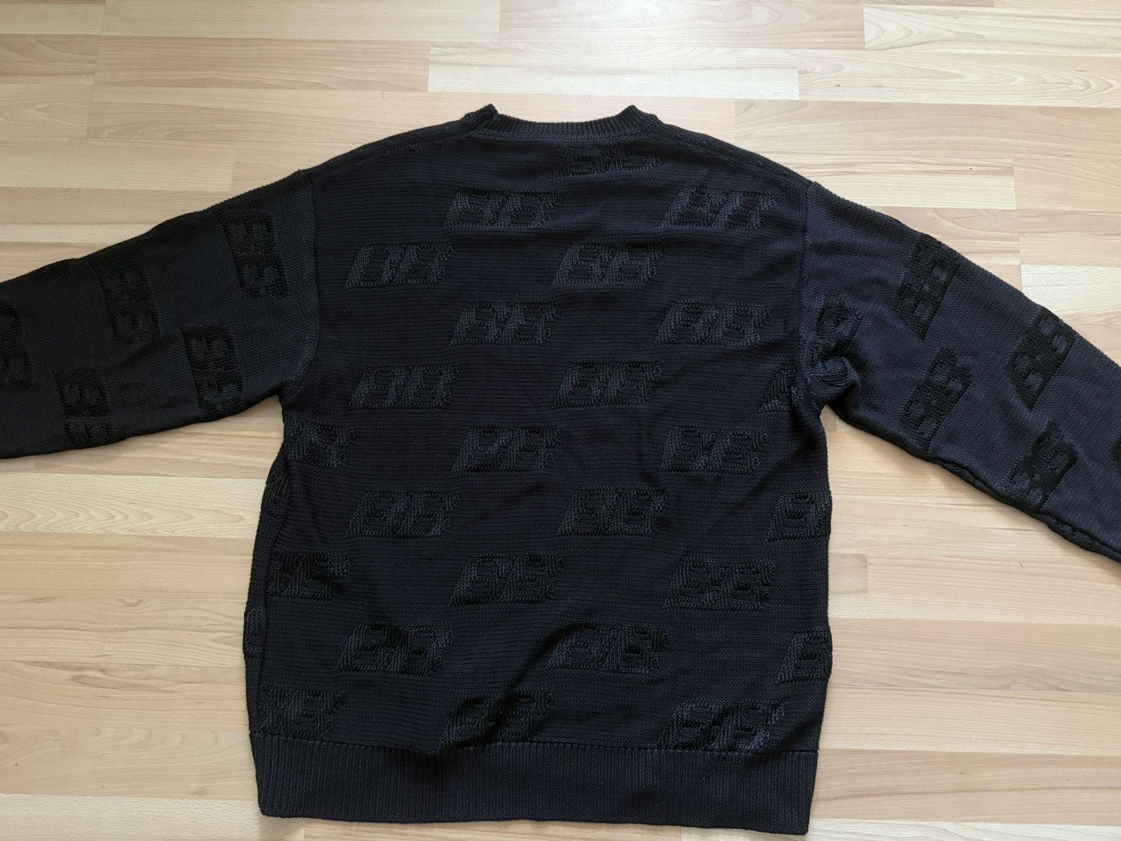 Balenciaga Balenciaga BB black knit sweater Size US L / EU 52-54 / 3 - 2 Thumbnail