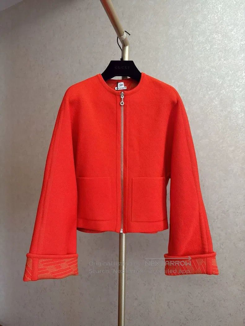 Hermes Hermes Orange Two-sided Jacket Size XXS / US 00 / IT 34 - 2 Thumbnail