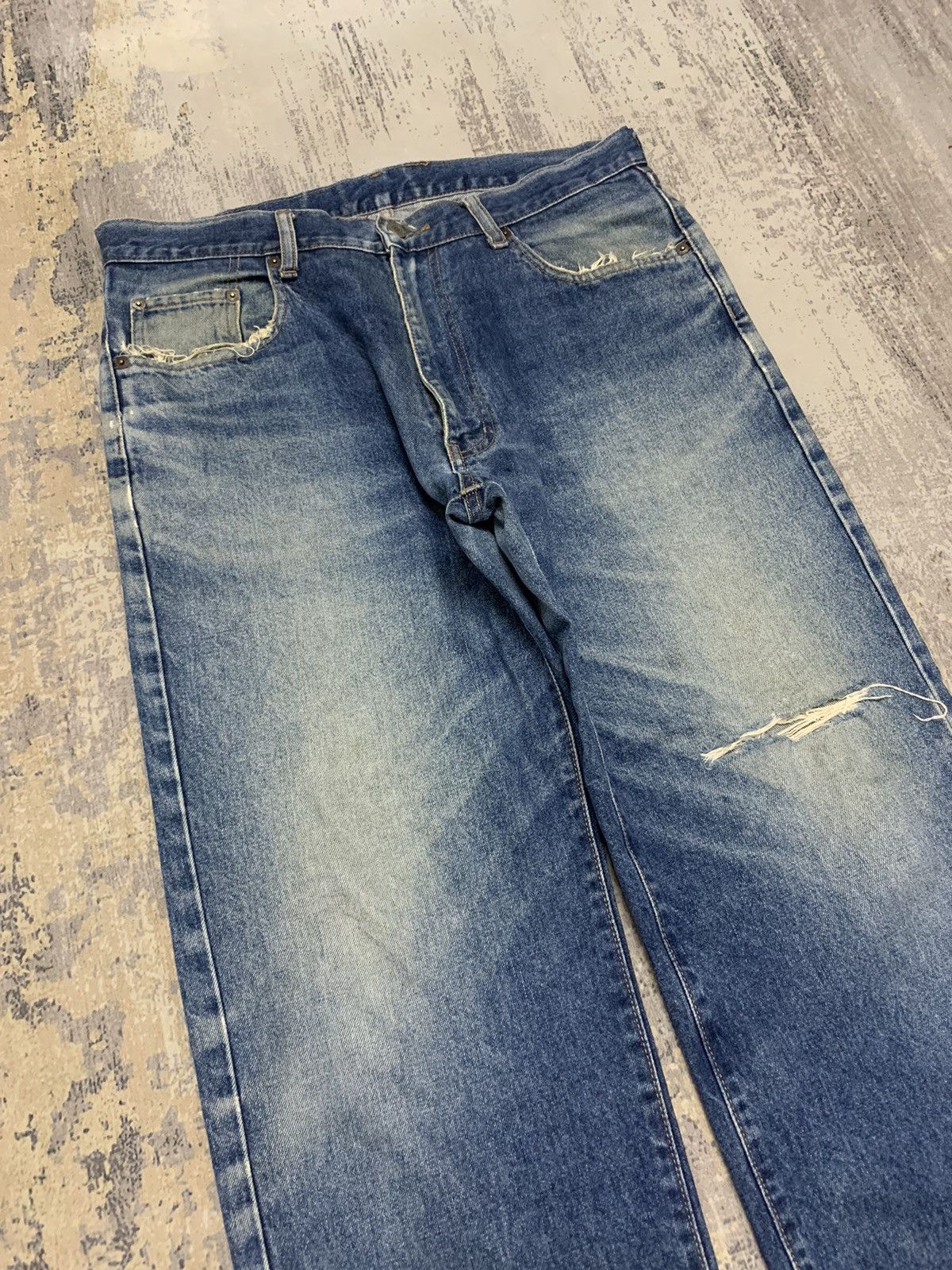 Japanese Brand Vintage Japanese Uniqlo Loose Baggy Jeans W35x29 Size US 35 - 2 Thumbnail