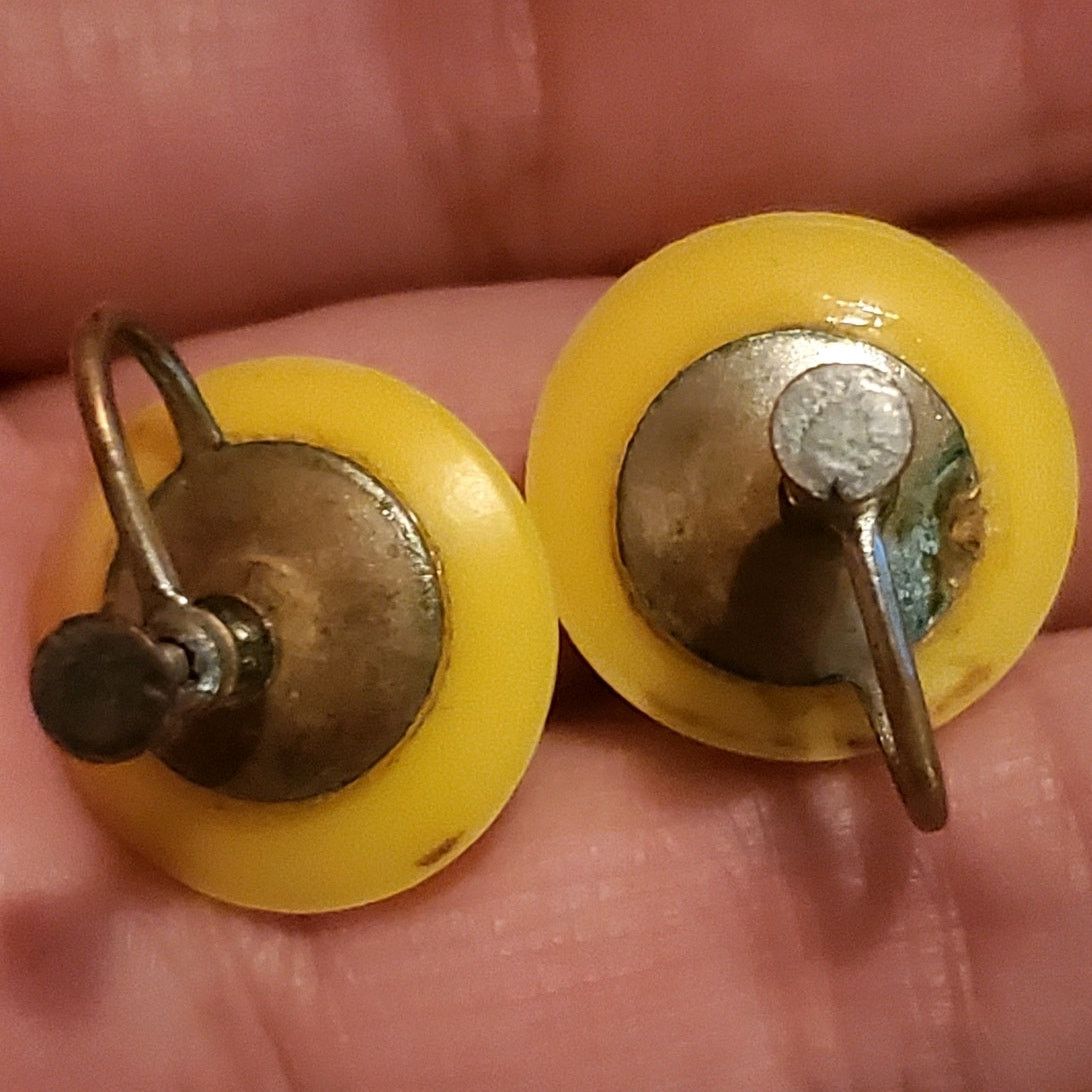 Other Lucite Floral Screw Back Earrings Vtg Unsigned Size ONE SIZE - 3 Thumbnail