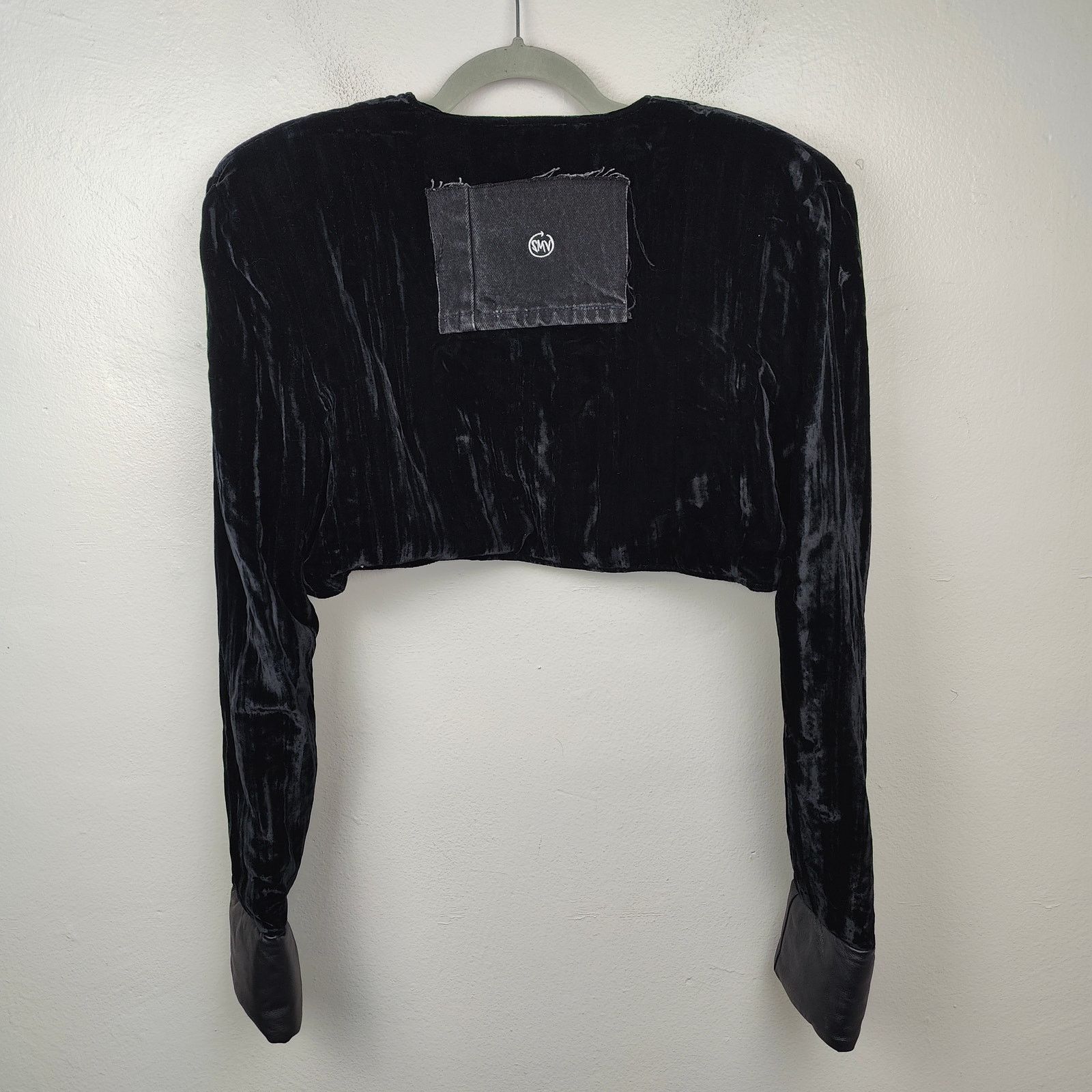 SAMI MIRO VINTAGE Sami Miro Vintage Crushed Velvet Bolero Jacket Womens Large Size L / US 10 / IT 46 - 4 Thumbnail