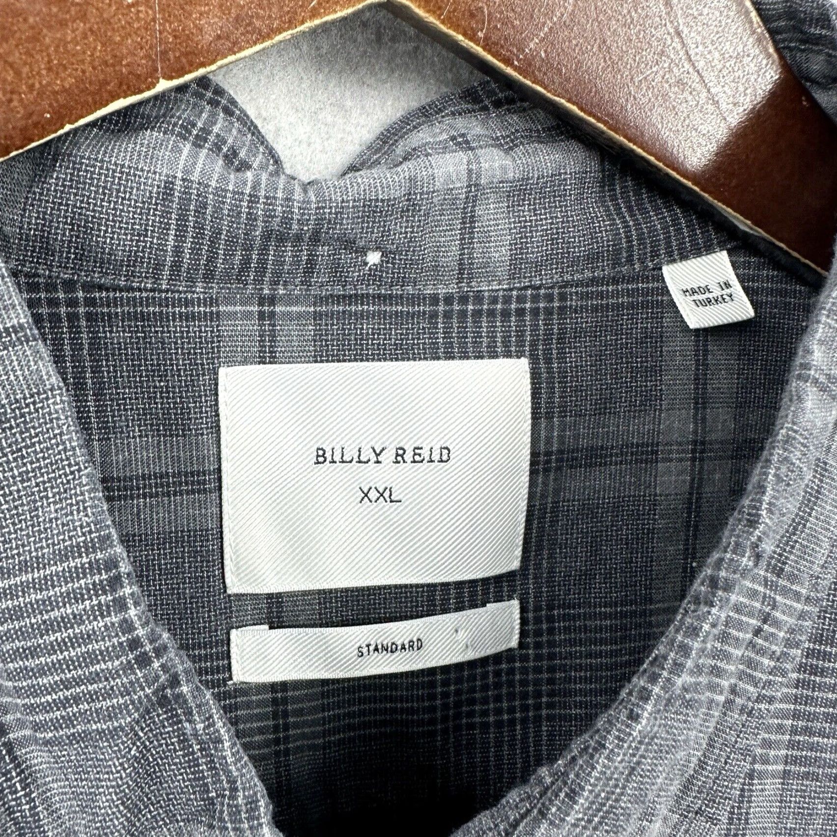 Billy Reid Billy Reid Shirt Mens XXL Gray Black Plaid Standard Cut Button-Up Gorpcore Norm Dad Size US XXL / EU 58 / 5 - 4 Thumbnail