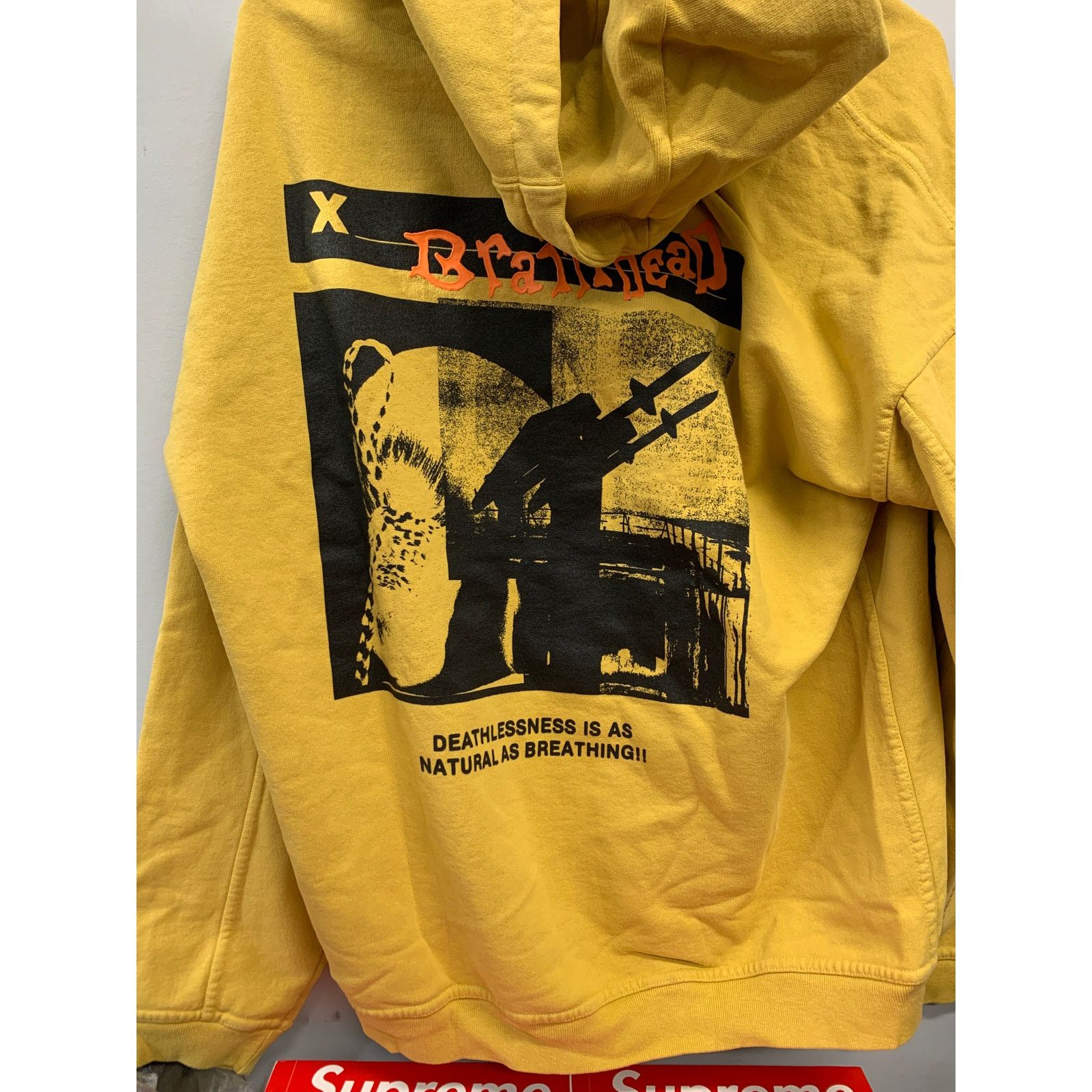 Brain Dead Braindead Yellow Graphic Hoodie Size Small NEW SHIPS NOW Size US S / EU 44-46 / 1 - 2 Thumbnail
