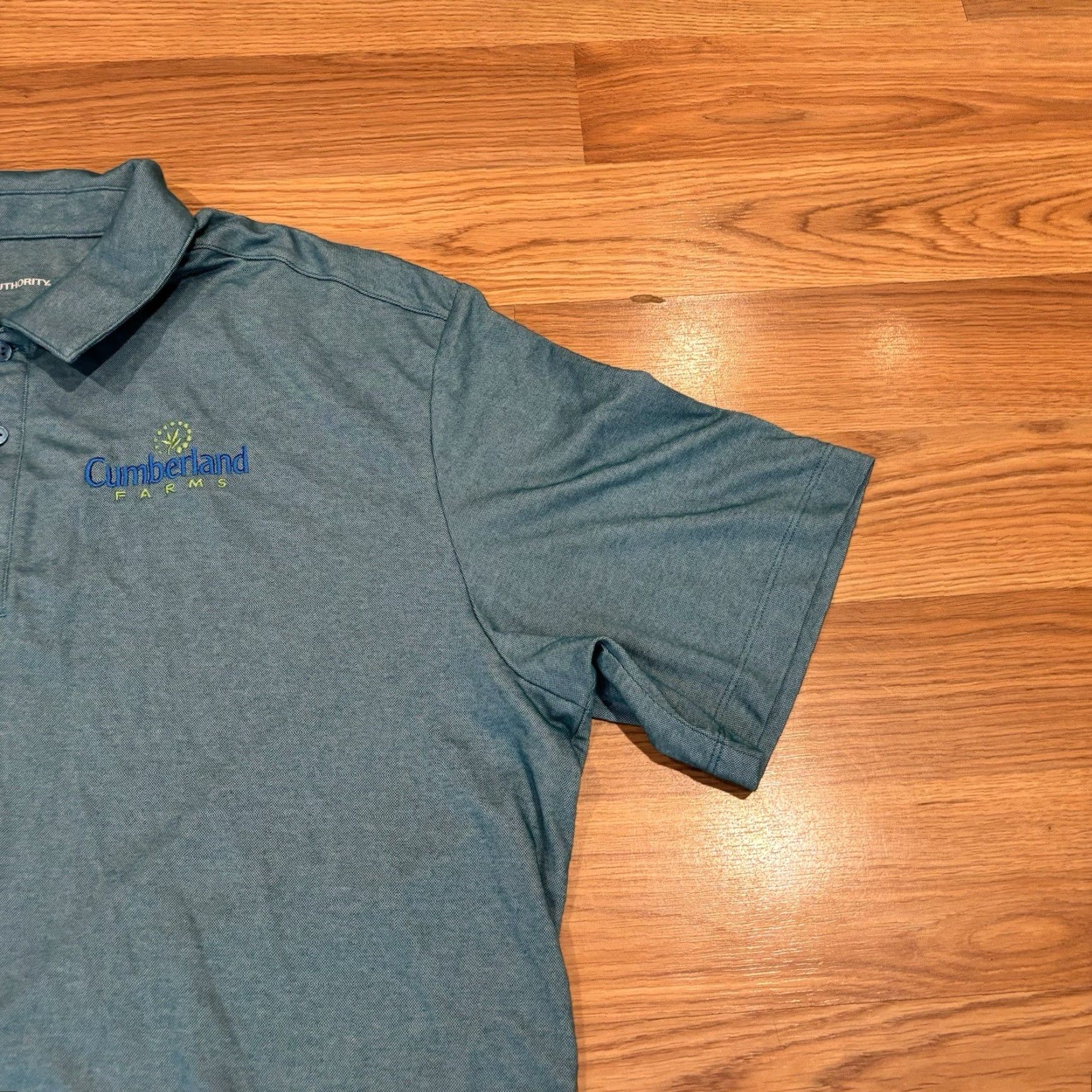 Port Authority Cumberland Farms Employee Blue Polo Shirt 2XL Port Authority Short Sleeve Button Collar Logo Breathable Casual Workwear Men Size US XXL / EU 58 / 5 - 4 Thumbnail