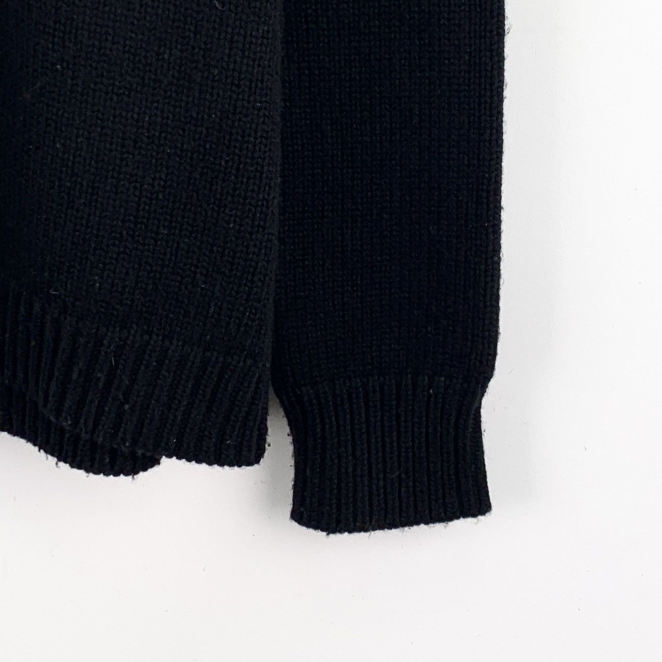 Burberry Burberry Black Wool Half-Zip Long Sleeve Knit Sweater K26WX Size US M / EU 48-50 / 2 - 4 Thumbnail