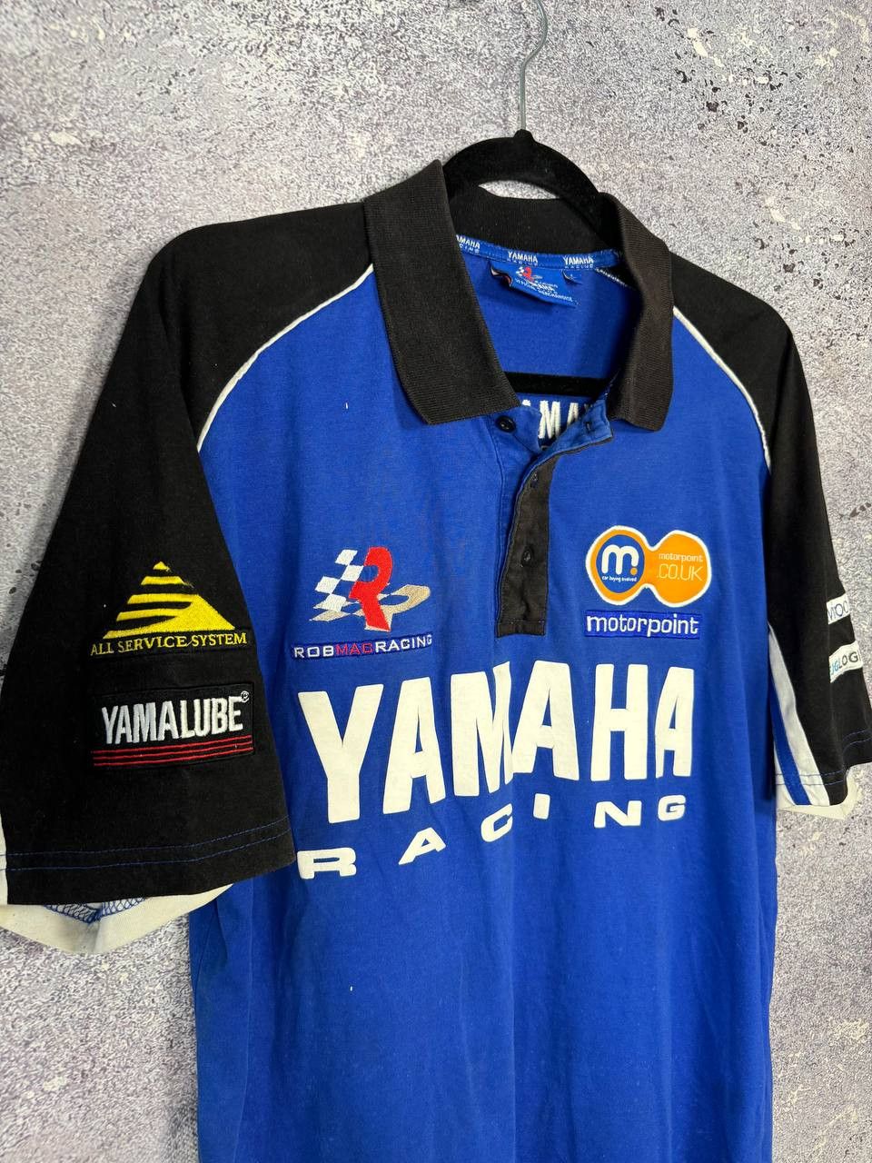 Vintage × Yamaha Vintage Yamaha Rob Mac Racing Superbike Moto Polo Shirt Size US L / EU 52-54 / 3 - 6 Thumbnail