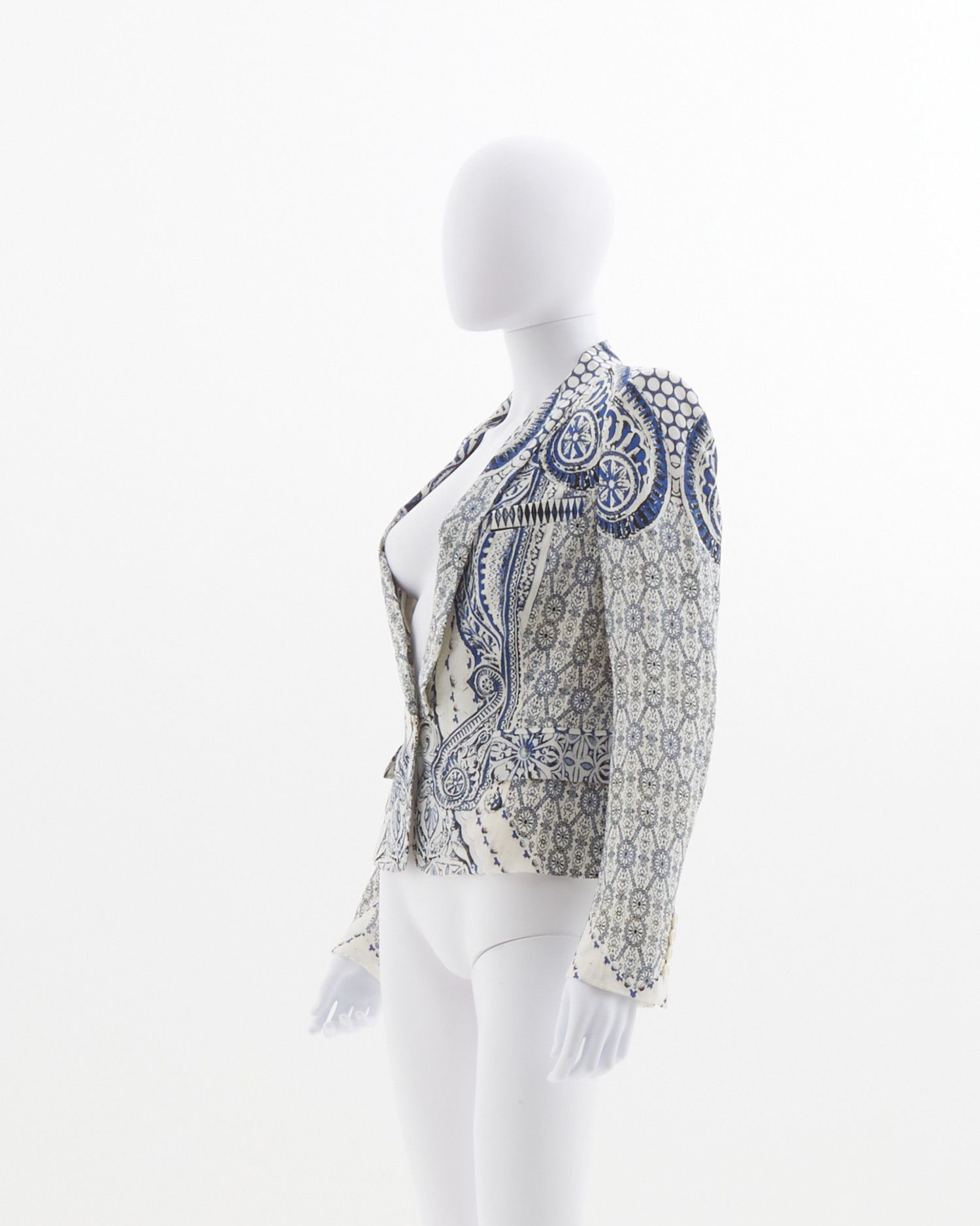 Roberto Cavalli Resort 2014 silk printed blazer Size S / US 4 / IT 40 - 5 Thumbnail