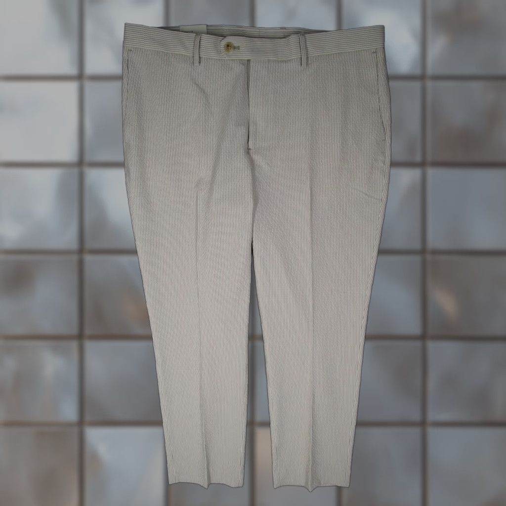 Banana Republic Banana Republic Pants Mens 38 Beige Seersucker Flat Front Tapered Trouser 38x30 Slim Chino Casual Workwear Holiday 38 Mens Beige Banana Republic Pants Size US 38 / EU 54 - 1 Thumbnail