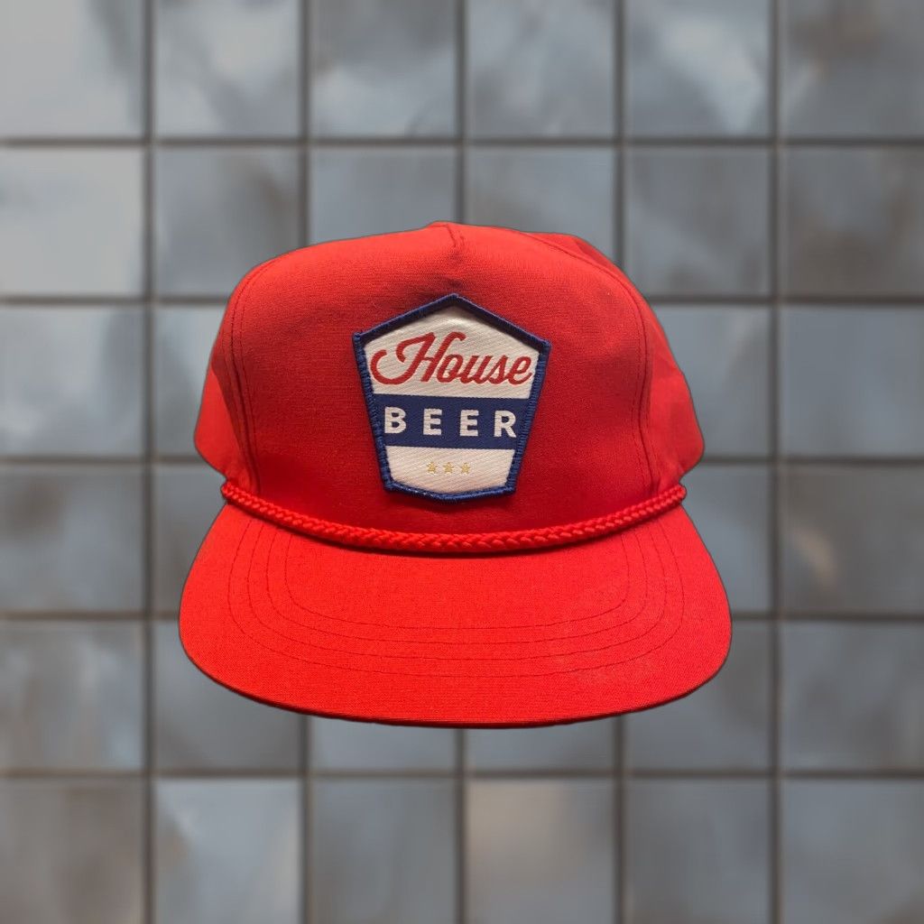 Vintage VINTAGE House Brewing Beer Hat Snapback Cap Adults Unisex Adjustable Red Twill Baseball Style Summer Mens Size ONE SIZE - 1 Thumbnail