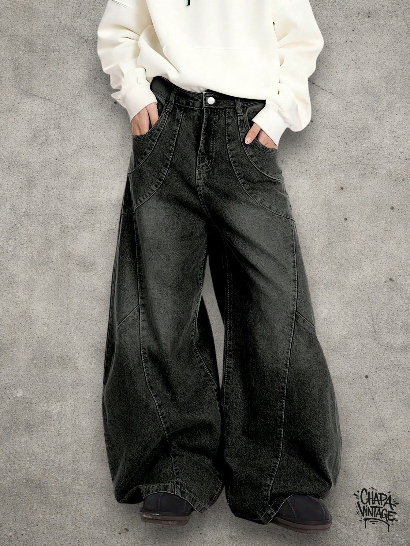 Japanese Brand Baggy wide leg jeans Size US 32 / EU 48 - 1 Thumbnail