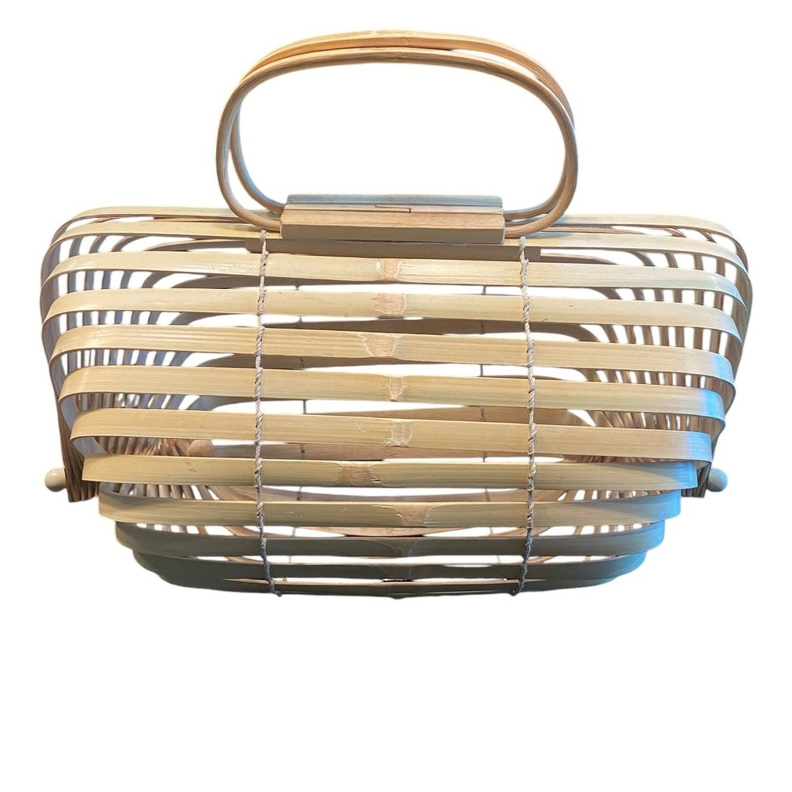 Cult Gaia Cult Gaia Lilleth Bamboo Wood Woven Folding Handbag Purse Size ONE SIZE - 2 Thumbnail