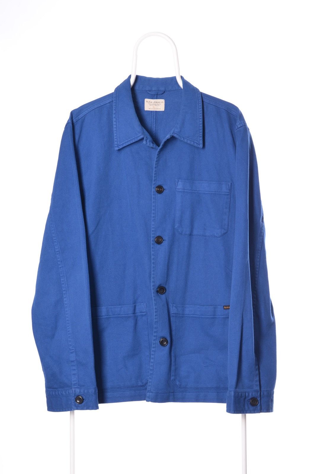 image of Nudie Jeans Barney Worker Jacket Blue Size Xl, Men's