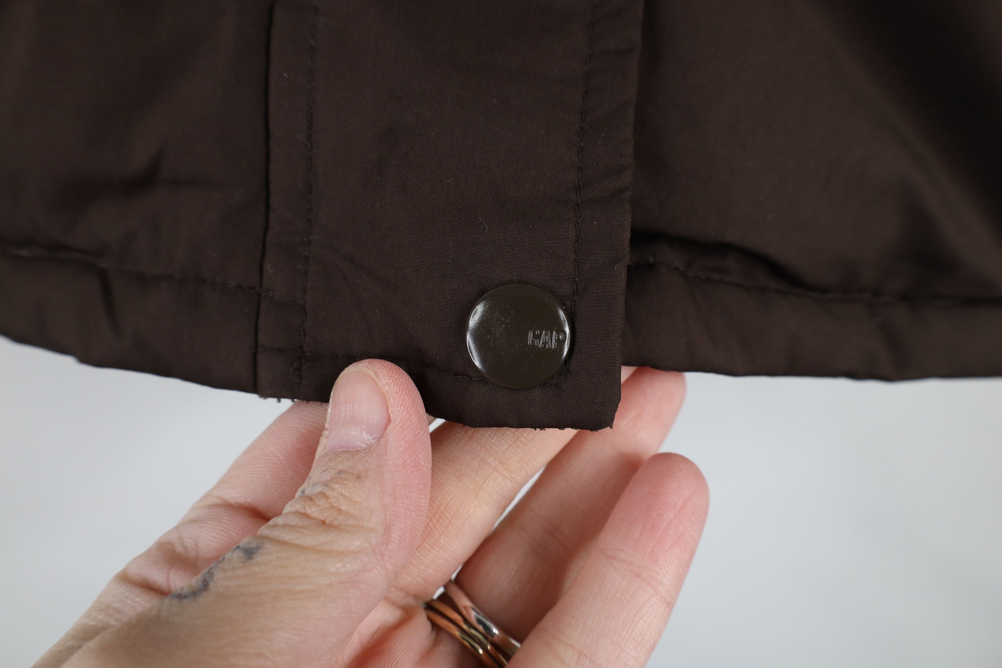 Gap × Vintage Vintage Y2K Gap Faded Full Zip Puffer Vest Jacket Brown Size S / US 4 / IT 40 - 6 Thumbnail