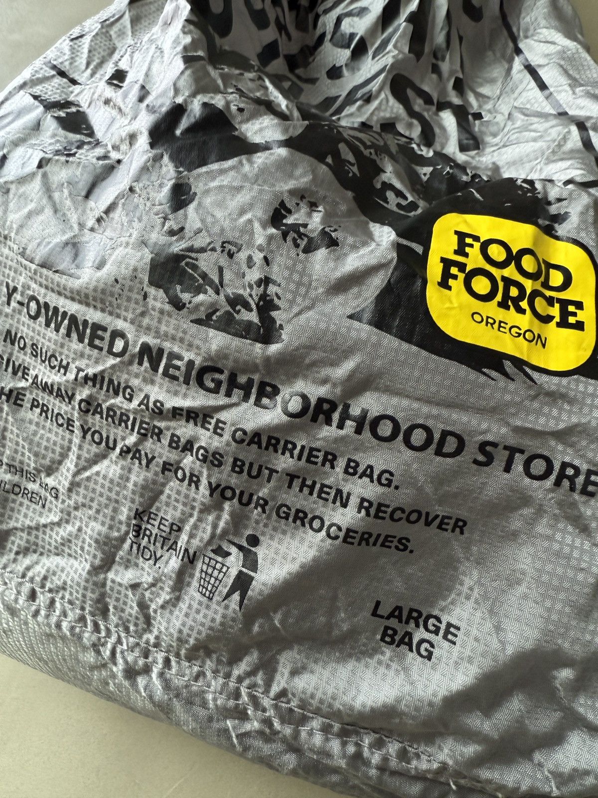 Japanese Brand Food Force OREGON Japan Ripstop Nylon Packable Eco Tote Bag Size ONE SIZE - 7 Thumbnail