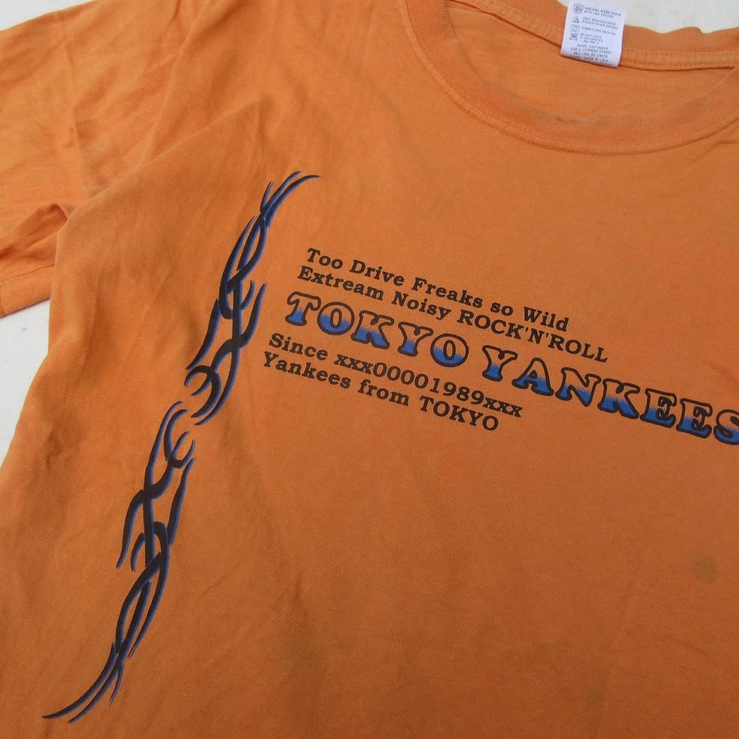 Japanese Brand × Vintage Tokyo Yankees Boy Bosozoku Tshirt Orange Vintage Red Anvil Size US M / EU 48-50 / 2 - 6 Thumbnail