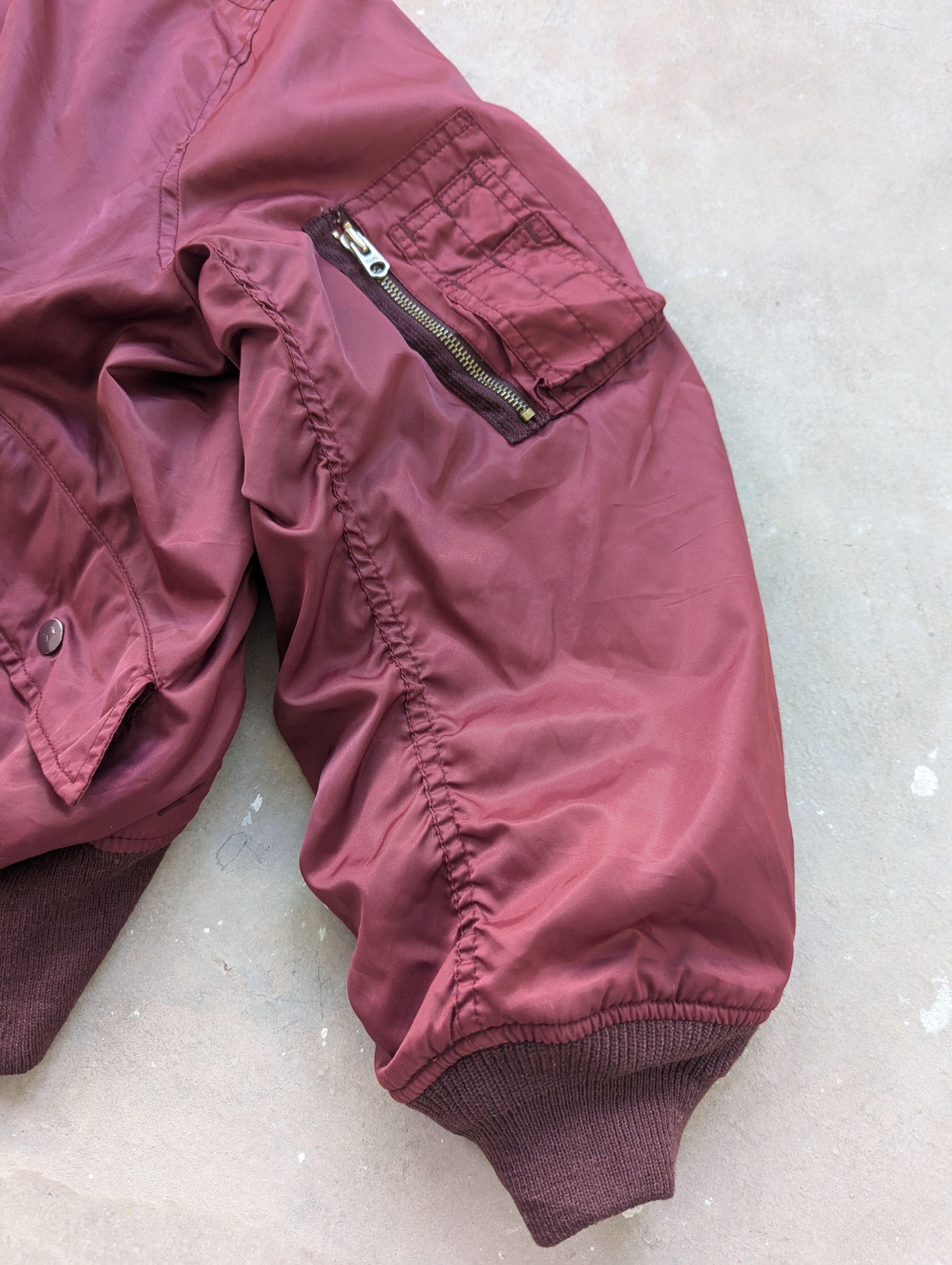 Alpha Industries Vintage Ma 1 Bomber Jacket Maroon Reversible Size US M / EU 48-50 / 2 - 6 Thumbnail