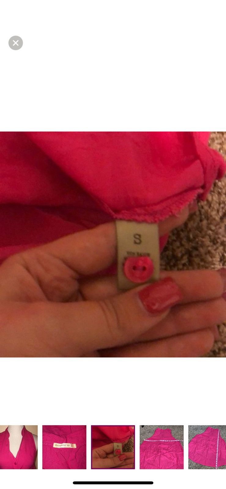 Alternative Apparel Alternative apparel small button down sleeveless pink blouse Size S / US 4 / IT 40 - 3 Thumbnail