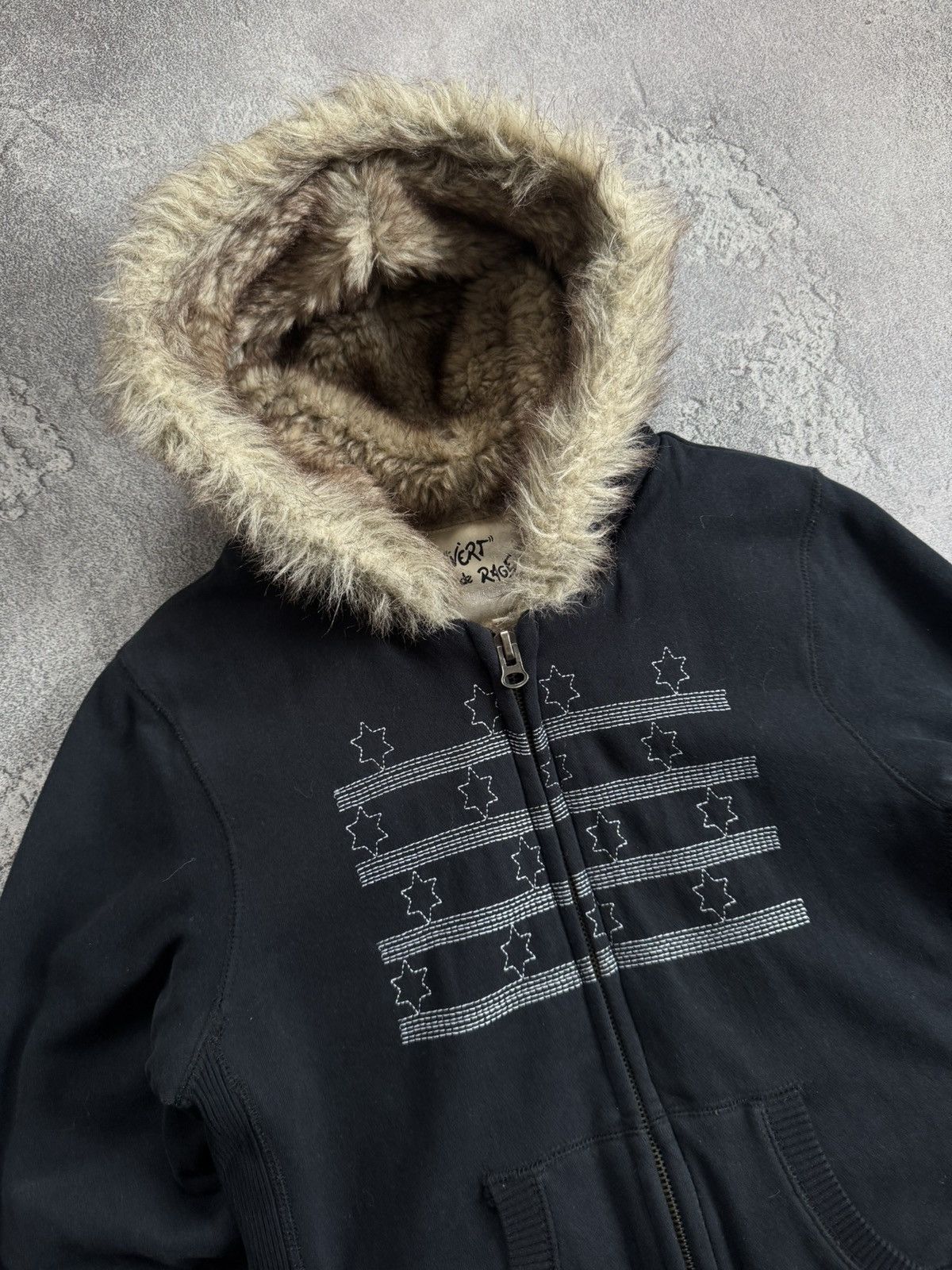 Abercrombie & Fitch Retro L/size fur faux hoodie hooded jacket if six was nine Size L / US 10 / IT 46 - 2 Thumbnail