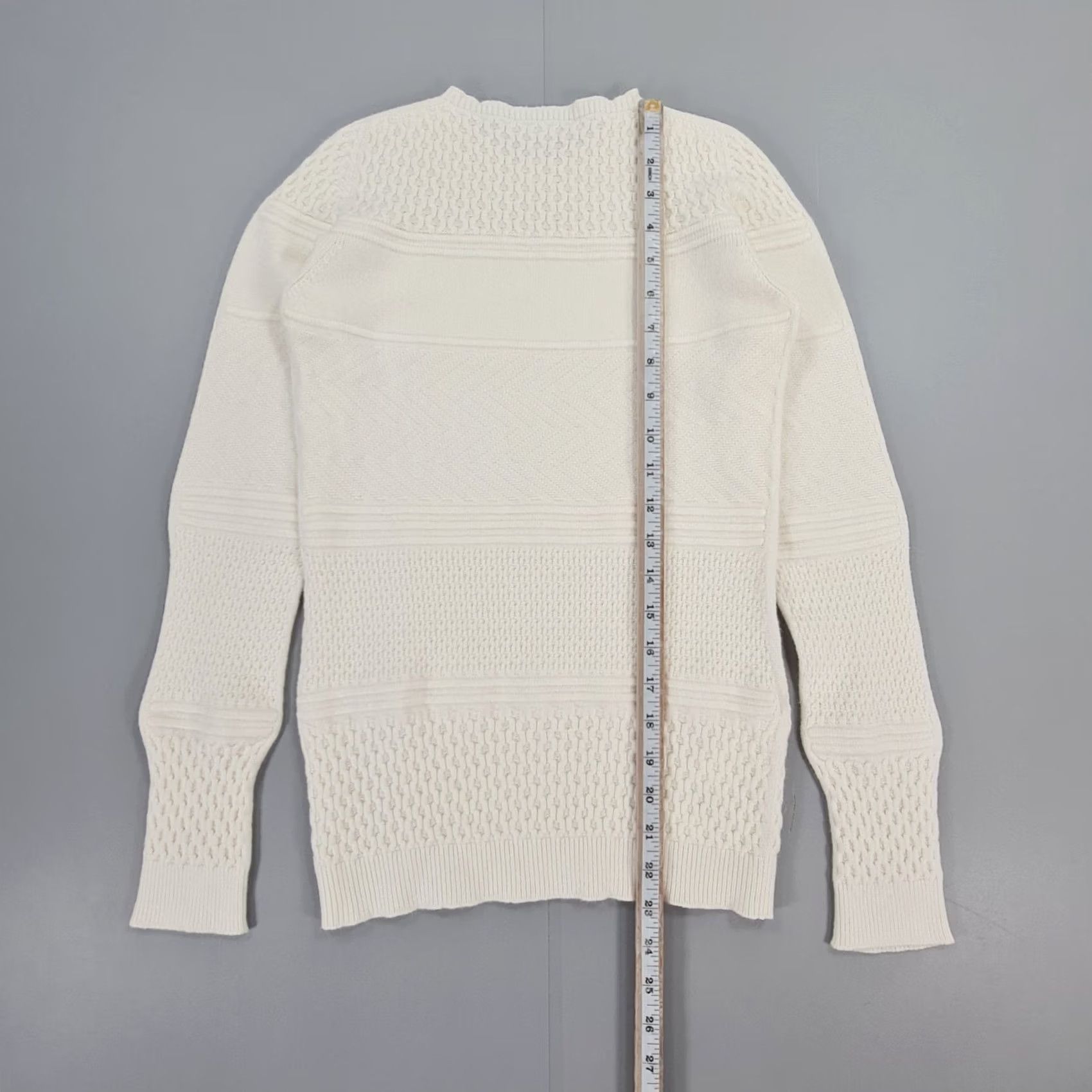 Vintage Stefanel Womens Jumper White Small Knitted Angora Pullover Crew Neck Casual City Designer Italy Size S / US 4 / IT 40 - 7 Thumbnail