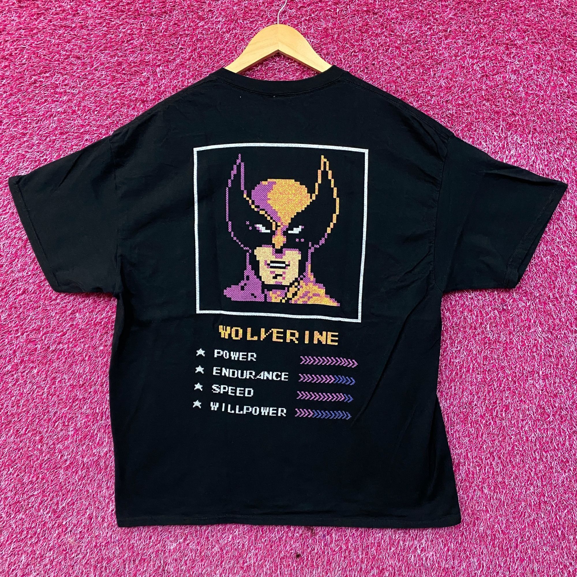 Marvel Comics Marvel Wolverine X-Men Video Game Start Screen Retro T-Shirt Size US L / EU 52-54 / 3 - 5 Thumbnail