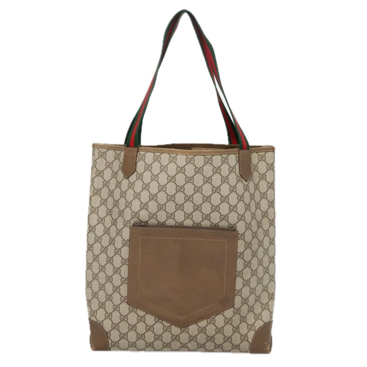 Ophidia Beige Canvas Tote Bag (Pre-Owned)