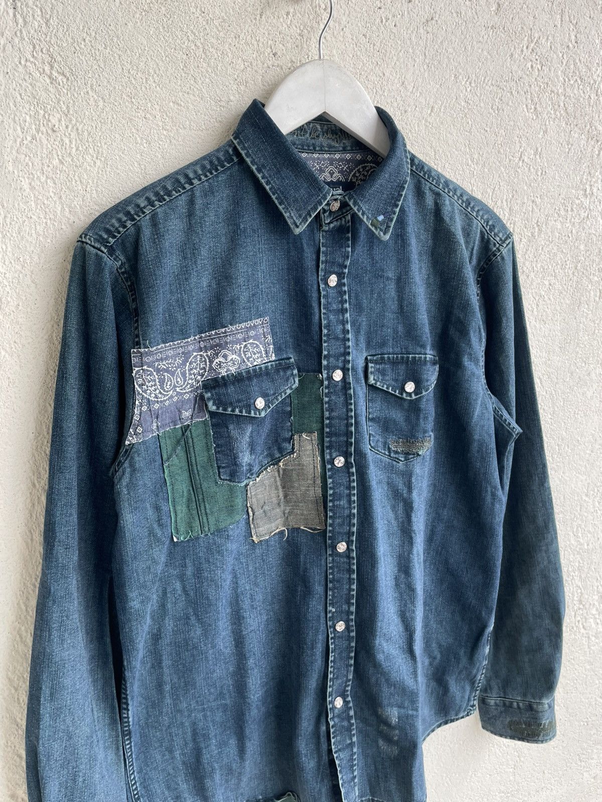 Number (N)ine 2000s Kapital Patchwork Button Up Y2K Ifsix LGB Hysteric Size US L / EU 52-54 / 3 - 4 Thumbnail