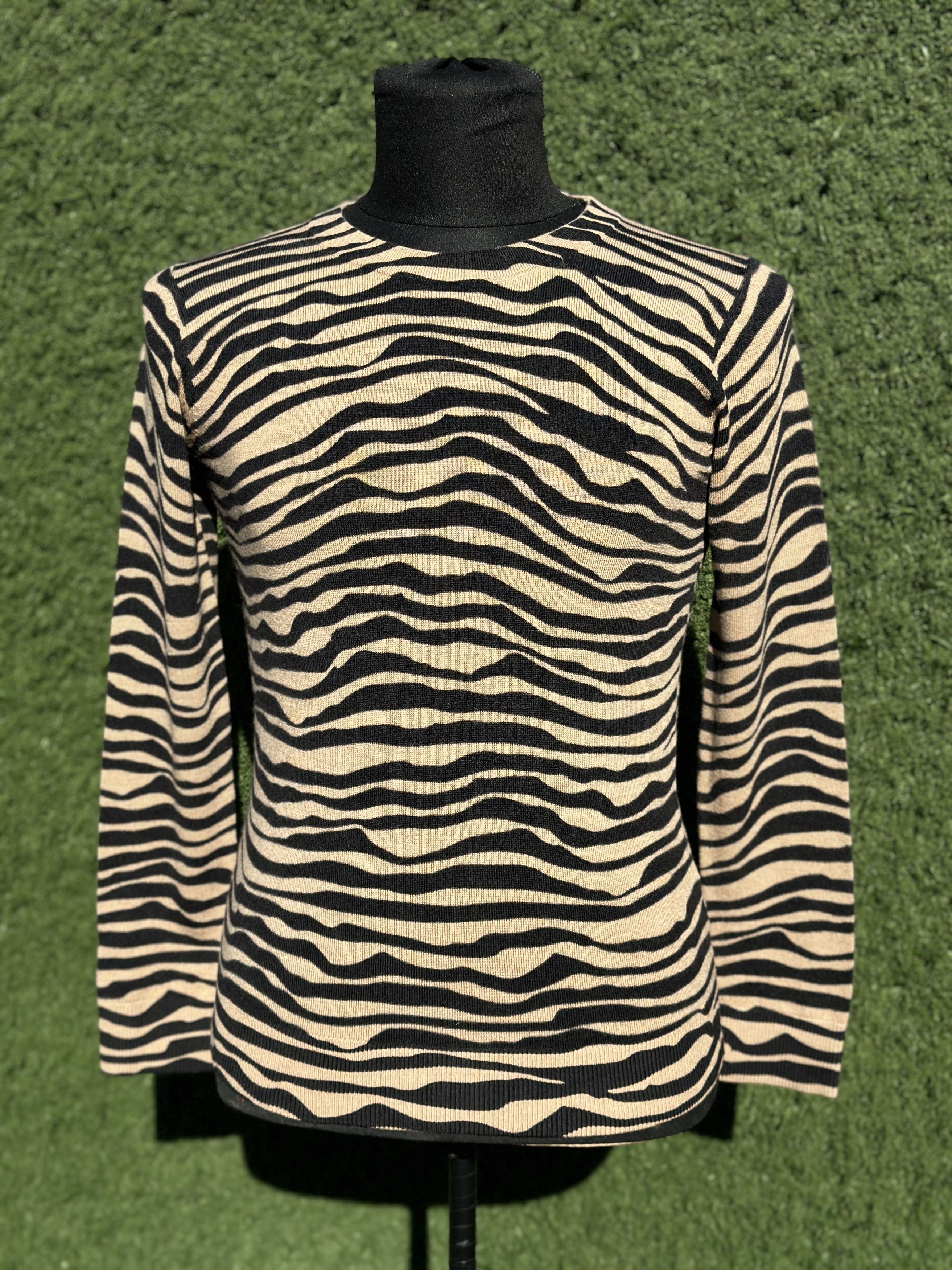 Akris Akris Punto Wool Zebra Knit Sweater Size US 4 EU 36 40 IT Size S / US 4 / IT 40 - 1 Thumbnail
