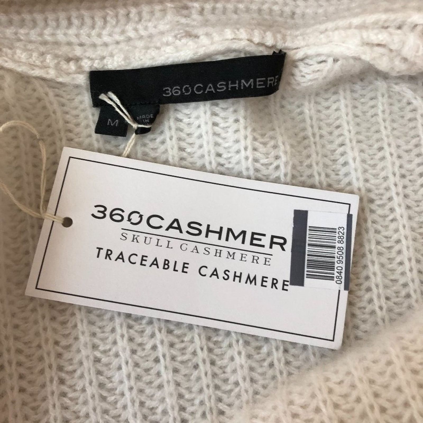 360Cashmere Skull Cashmere White Paxon Cashmere Sweater - 360 Cashmere Size S / US 4 / IT 40 - 5 Thumbnail