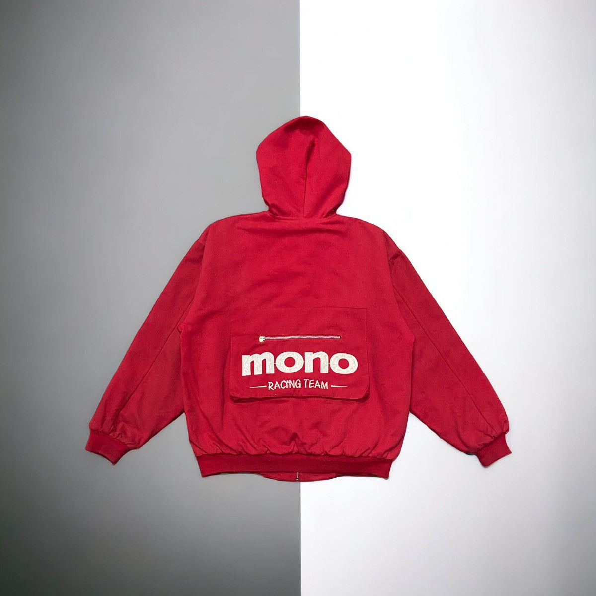 Japanese Brand × Vintage Vintage Mono Racing Team Zip Up Hoodie Jacket Size US L / EU 52-54 / 3 - 1 Thumbnail