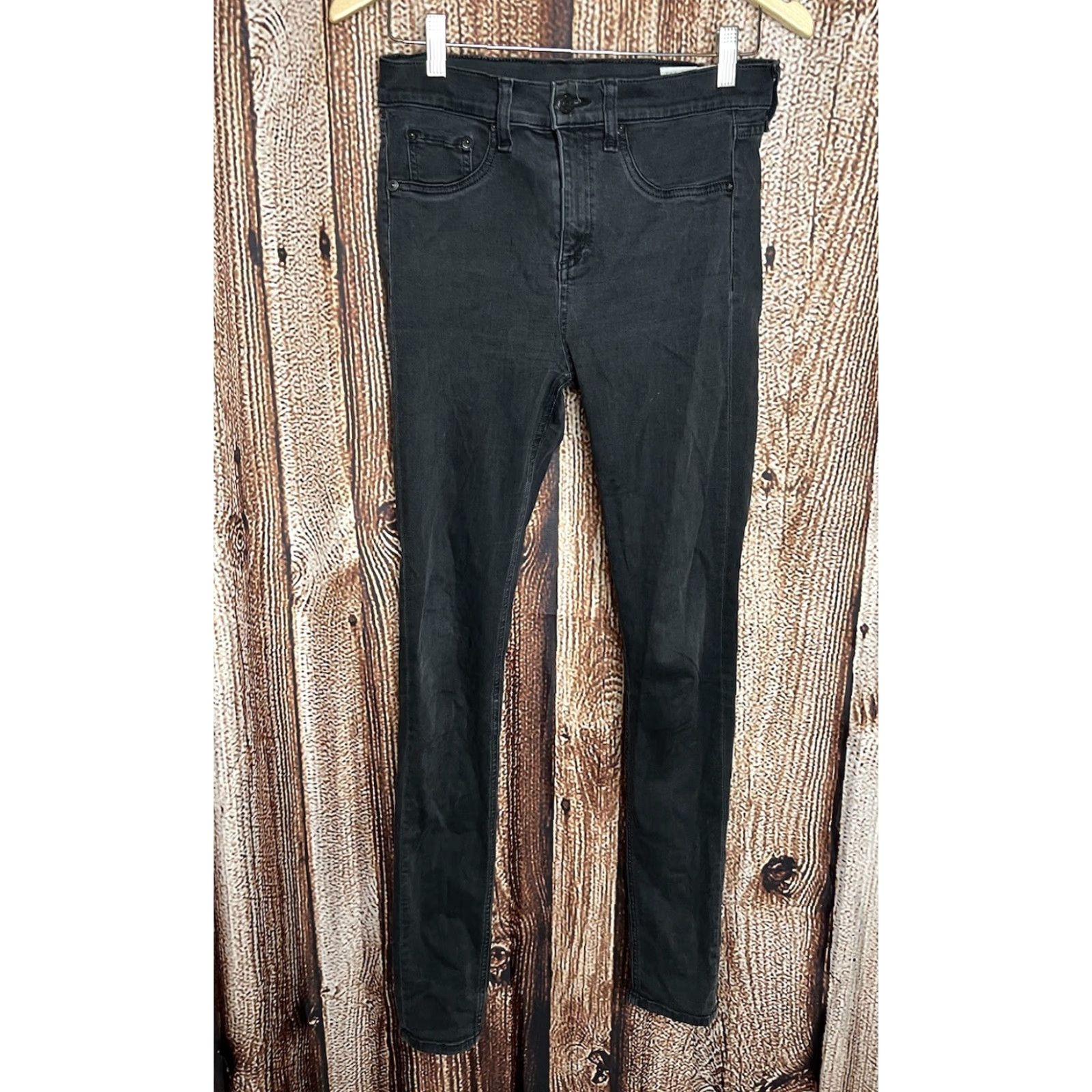 Rag & Bone rag & bone Jeans Skinny Women Black Stretch 28 Denim Regular 10 Inch Inseam 30 inches 零 Size 28" / US 6 / IT 42 - 2 Thumbnail