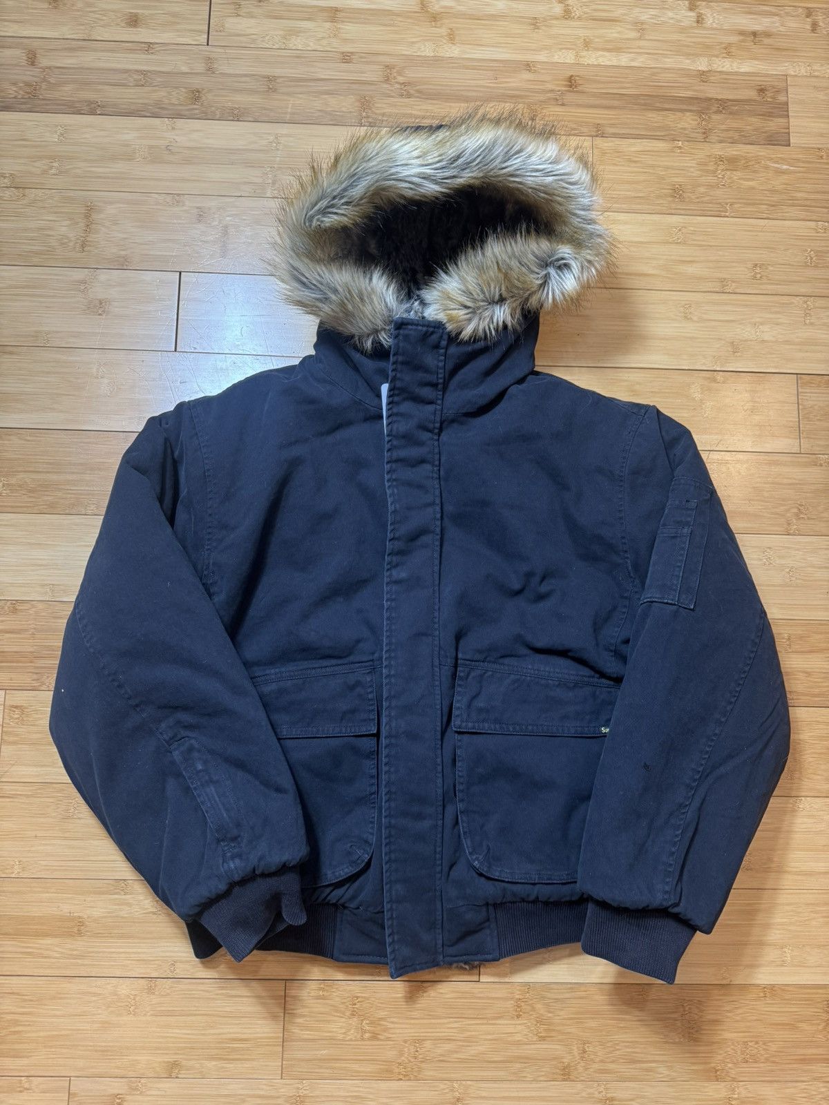 Supreme Supreme Reversible Faux Fur Hooded Work Jacket Black Size S Size US S / EU 44-46 / 1 - 9 Thumbnail