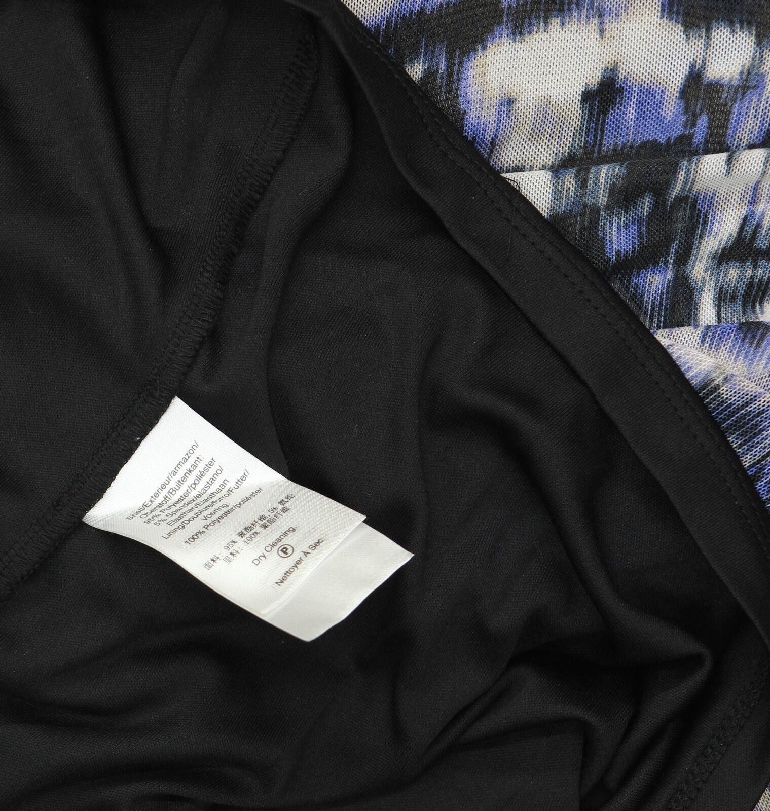 DKNY Nwt Dkny Sheer Sleeve Mesh Dress Dd4ju31c Black / Blue 12 Size XL / US 12-14 / IT 48-50 - 6 Thumbnail
