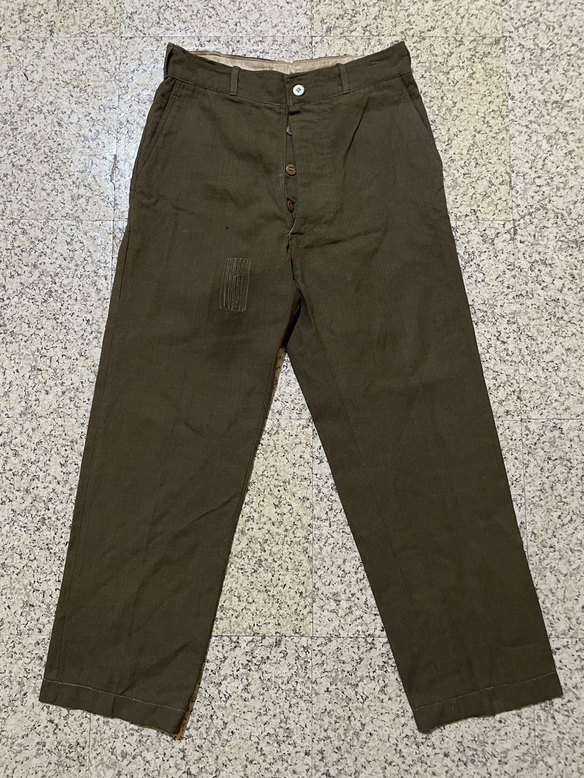 Vintage ARCHIVAL VINTAGE US ARMY M-1945 TROUSERS WWII KOREAN WAR ERA Size US 31 - 1 Thumbnail