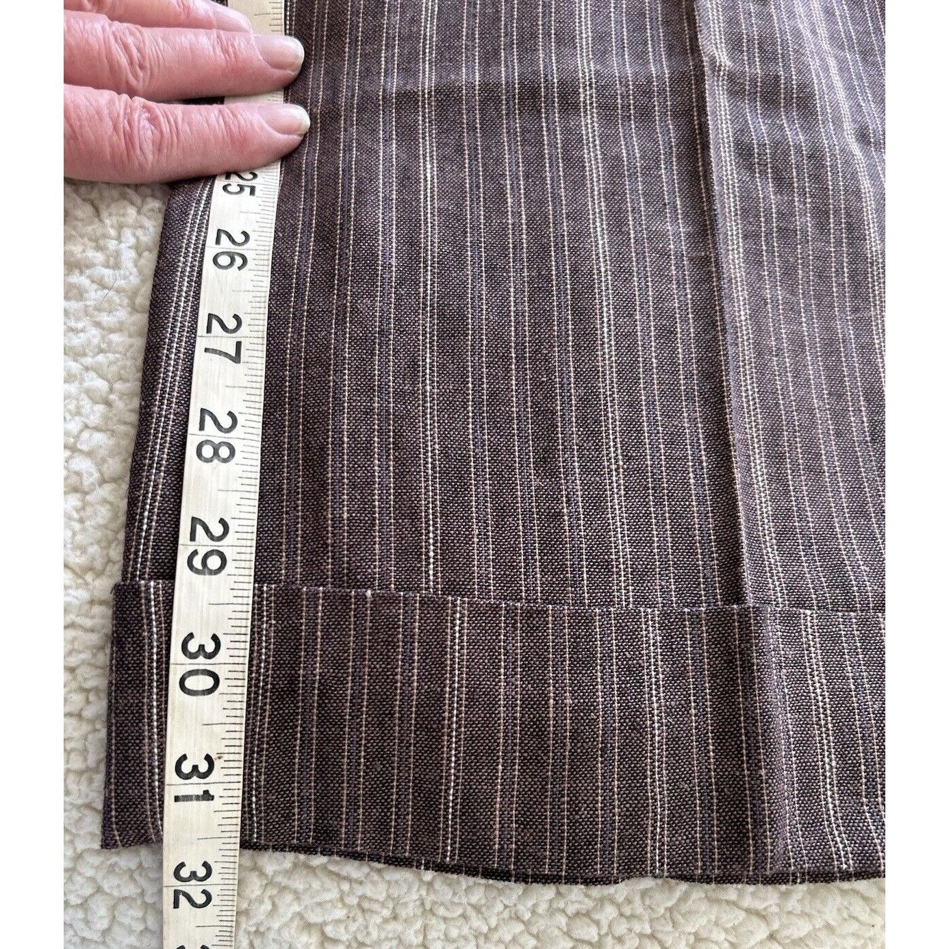 Van Heusen Van Heusen Studio Brown Multicolored Pin Stripes Wide Leg Cu Size 26" / US 2 / IT 38 - 8 Thumbnail