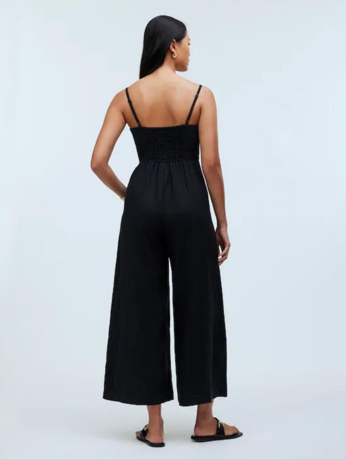 Madewell Madewell Sleeveless Wide-Leg Jumpsuit in 100% Linen Size 25" / US 0 / IT 36 - 7 Thumbnail