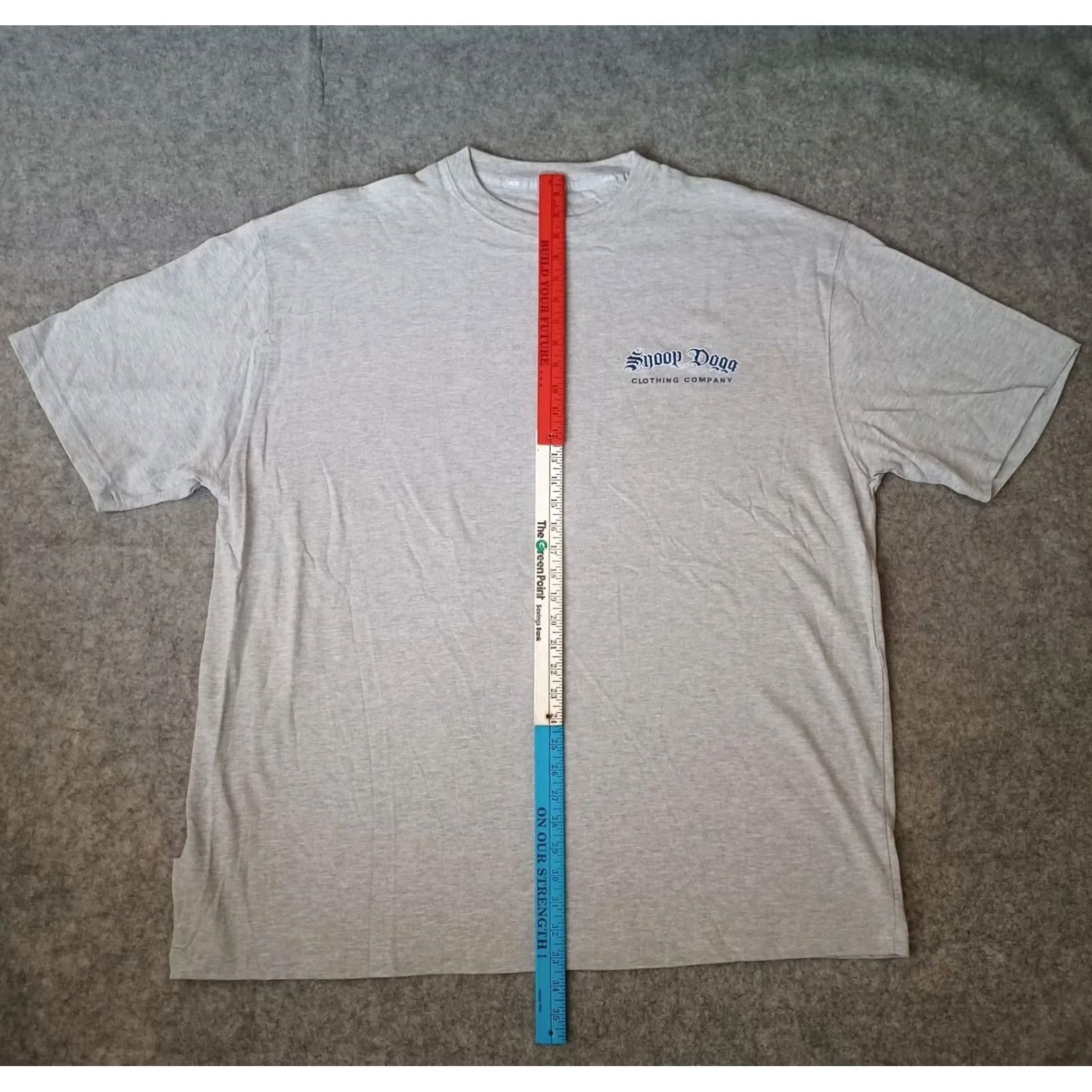 CO Snoop Dogg Clothing Co Mens T Shirt 3XL Gray Blue Logo Short Sleeve Hip Hop 90s Shirts Mens Blue Logo Graphic Print Crew Neck Big & Tall Size US XXL / EU 58 / 5 - 7 Thumbnail