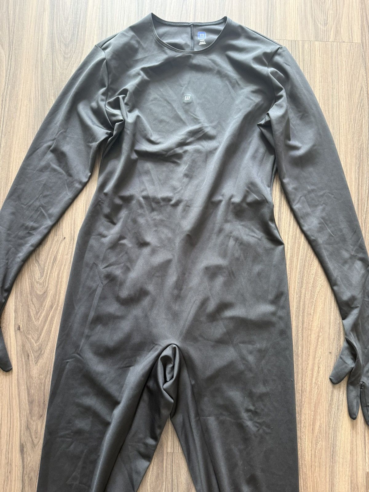 Balenciaga × Gap × Yeezy Yeezy Gap Second Skin Bodysuit Black Gloves - Large Size L / US 10 / IT 46 - 2 Thumbnail