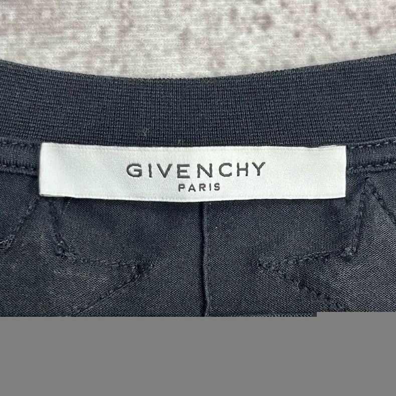 Givenchy Givenchy Washed Distressed Star Short Sleeve Black T-Shirt Size US L / EU 52-54 / 3 - 3 Thumbnail