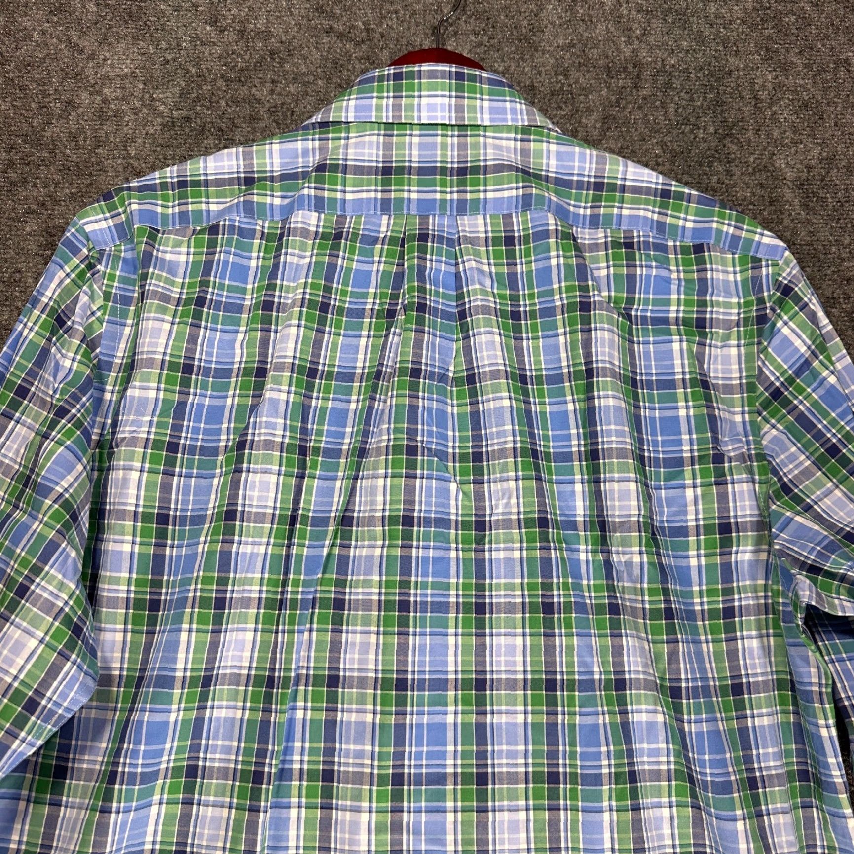 Ralph Lauren Lauren Ralph Lauren Shirt Mens L Regular Fit Cotton Blend Plaid Button-Up Blue Green Size US L / EU 52-54 / 3 - 8 Thumbnail